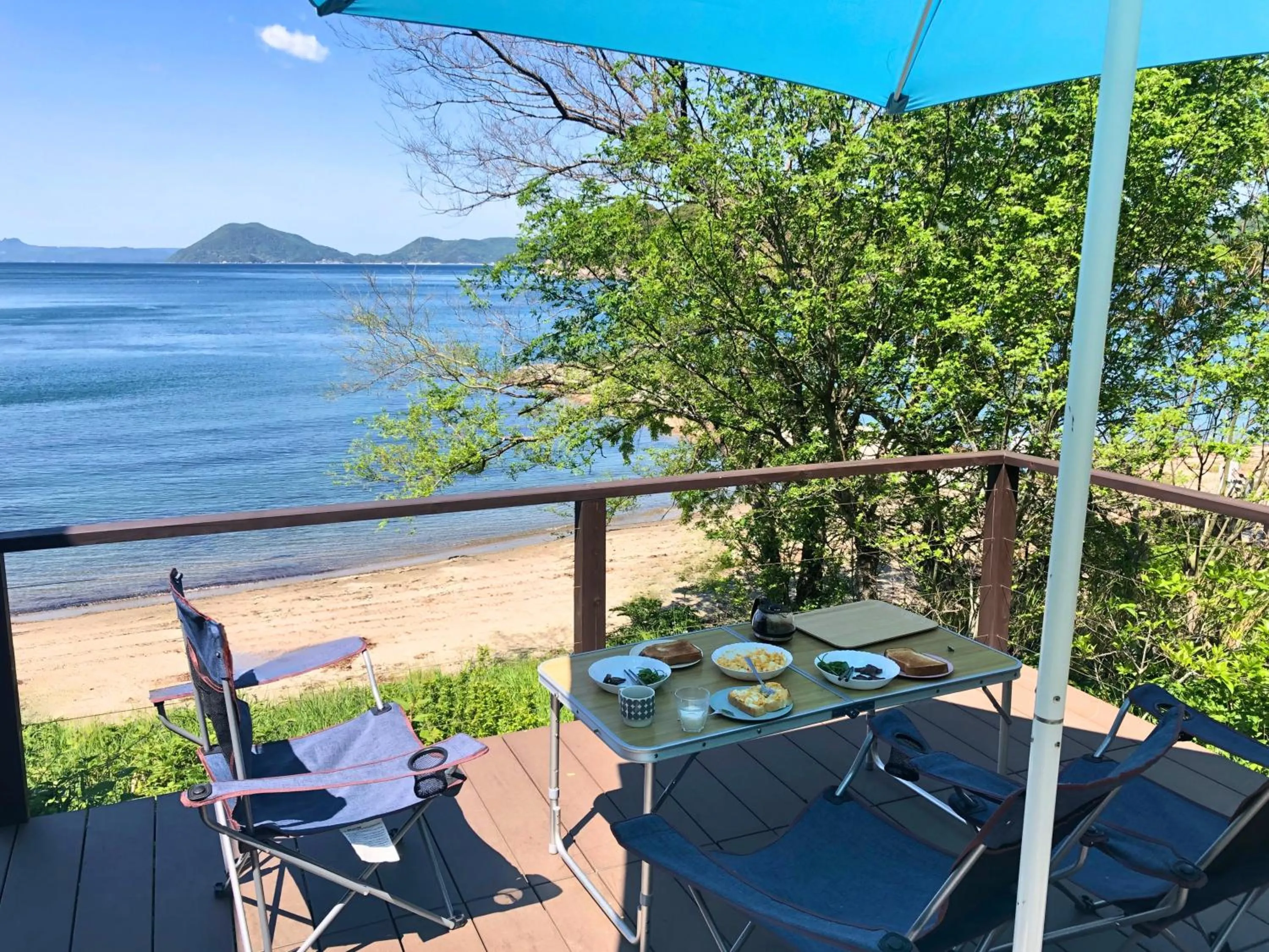 Patio in villa chillon