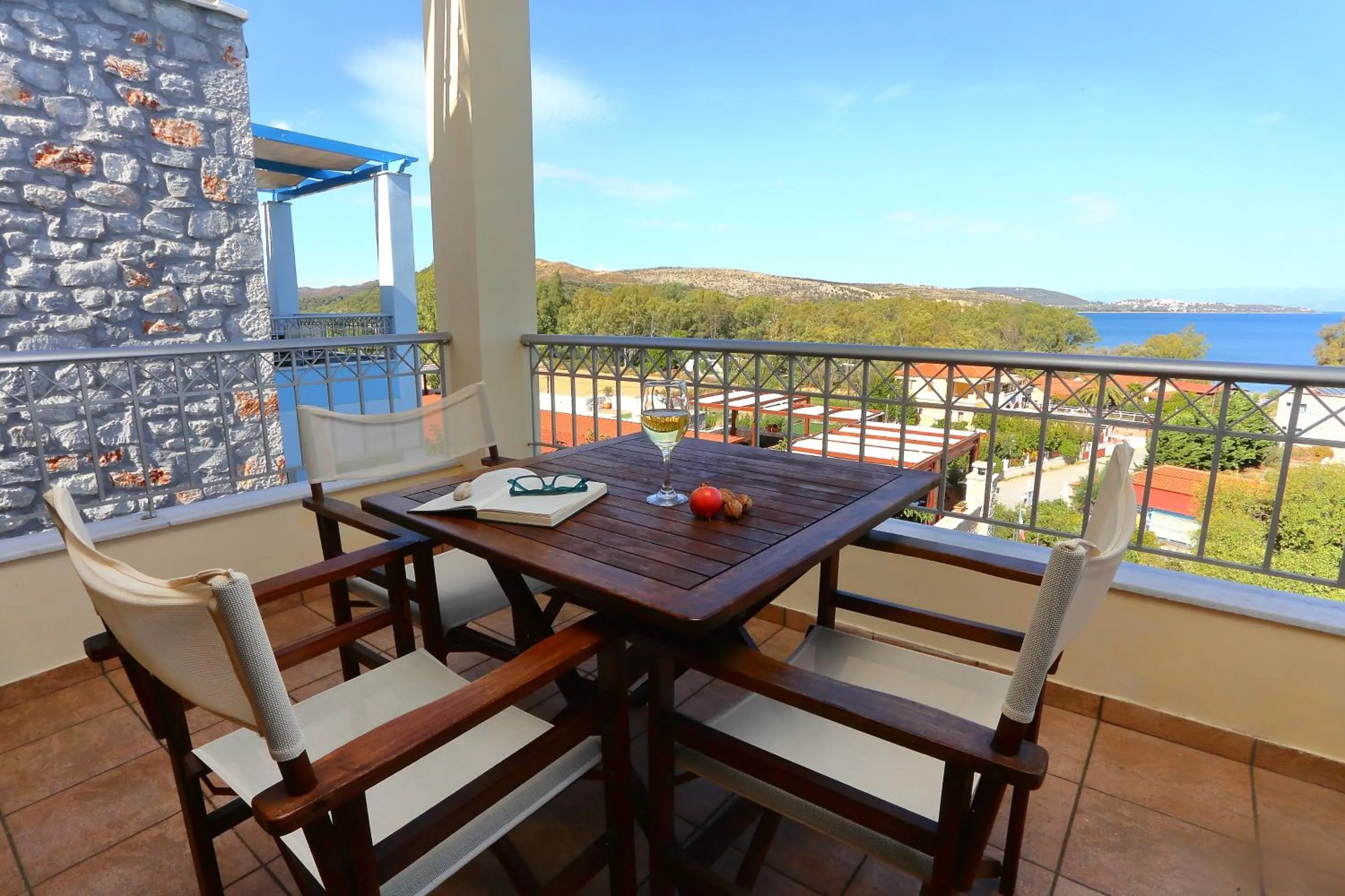 Balcony/Terrace in Vathi Hotel Apartment Hotel