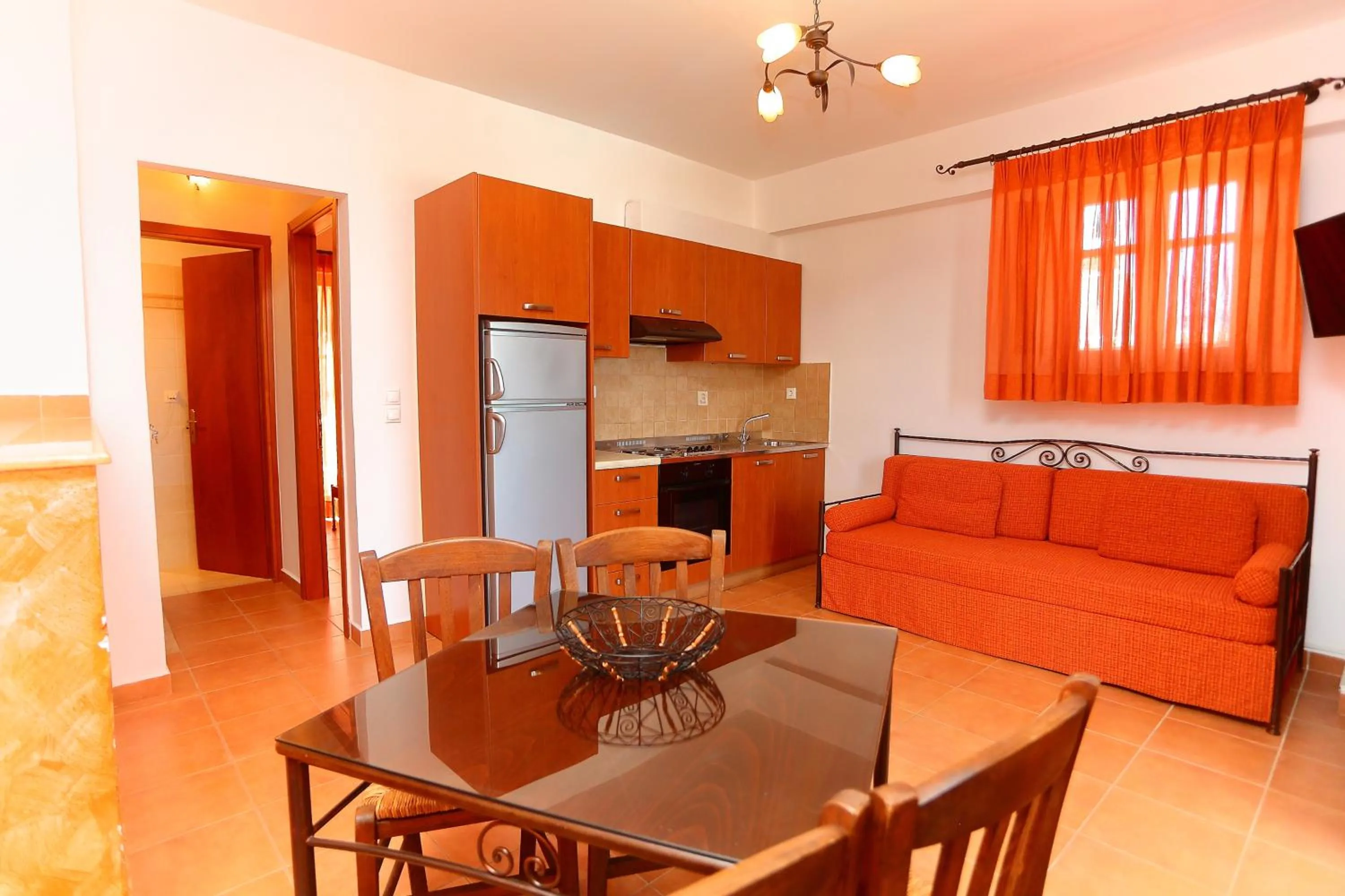 Kitchen or kitchenette in Vathi Hotel Apartment Hotel