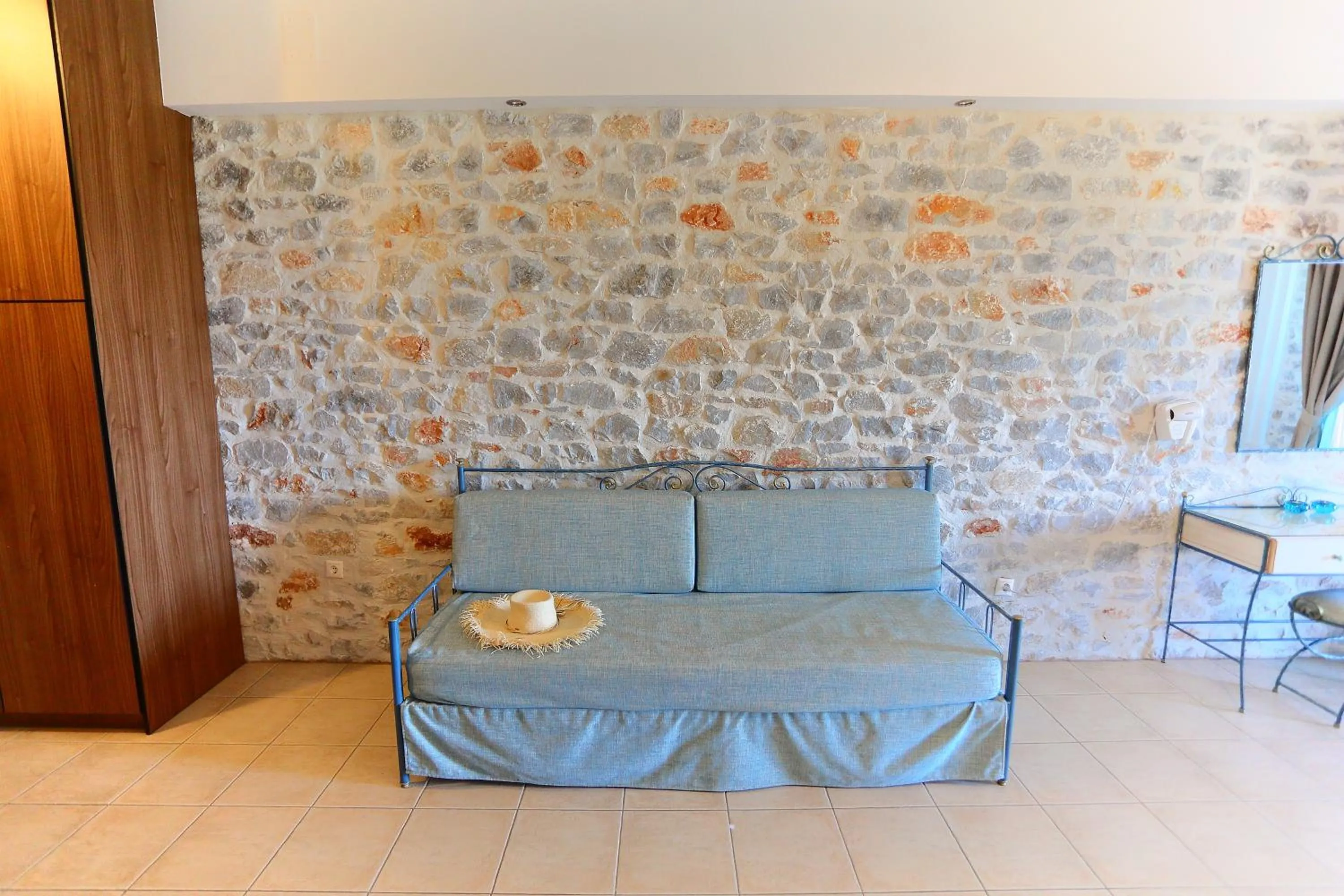 Seating area in Vathi Hotel Apartment Hotel