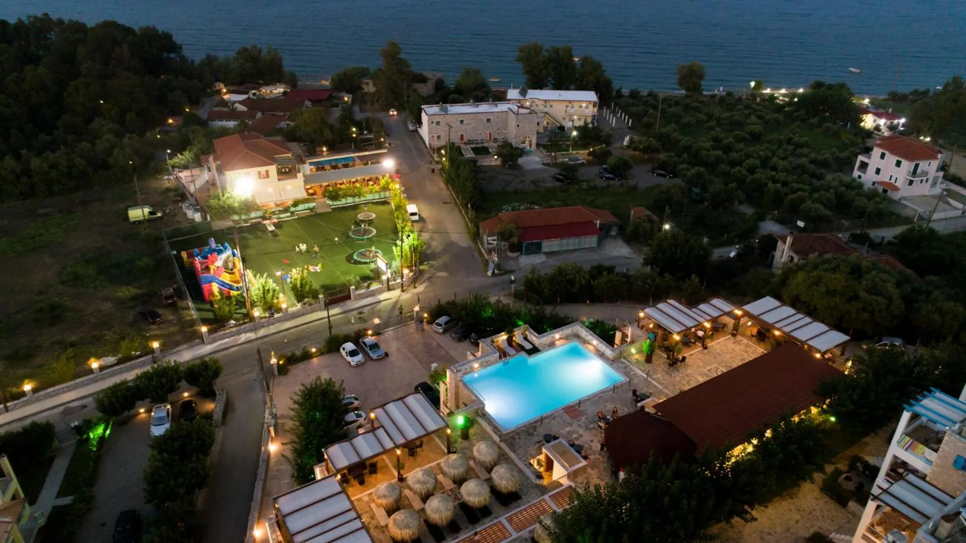 Bird's eye view in Vathi Hotel Apartment Hotel