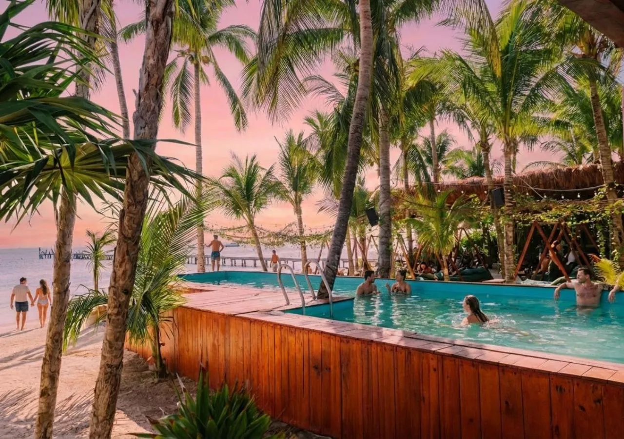 Day in Mayan Monkey Isla Mujeres - Social Hotel