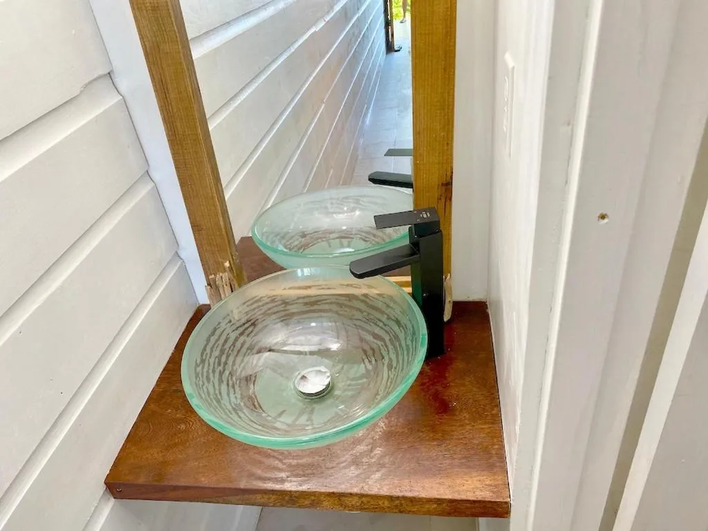 Bathroom in Bird Island Bungalows