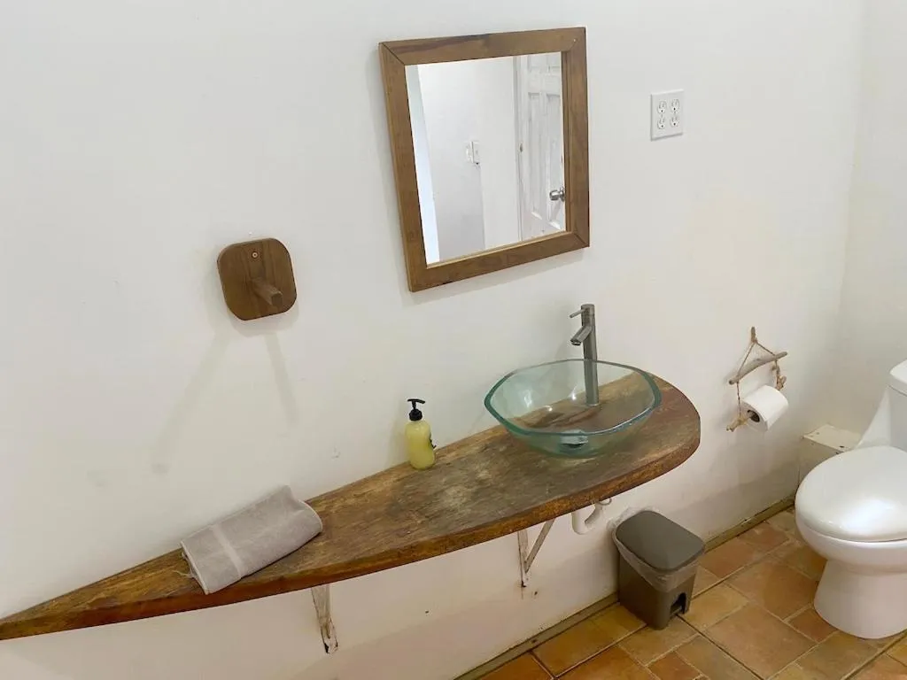 Bathroom in Bird Island Bungalows