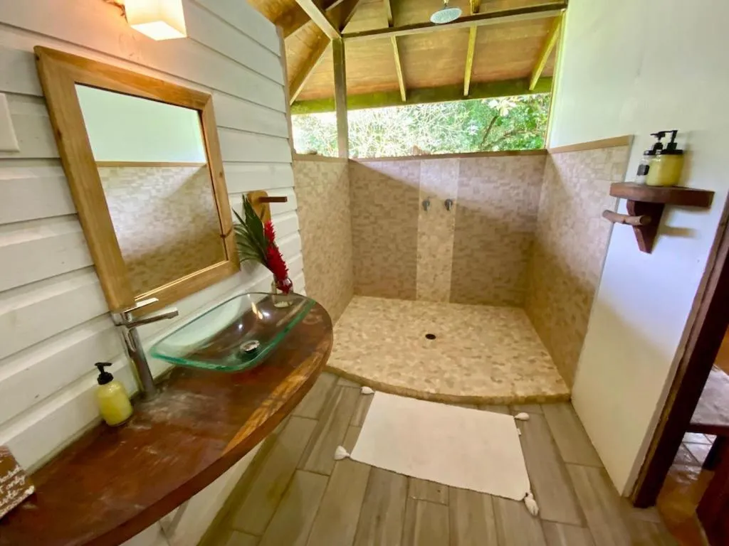 Bathroom in Bird Island Bungalows