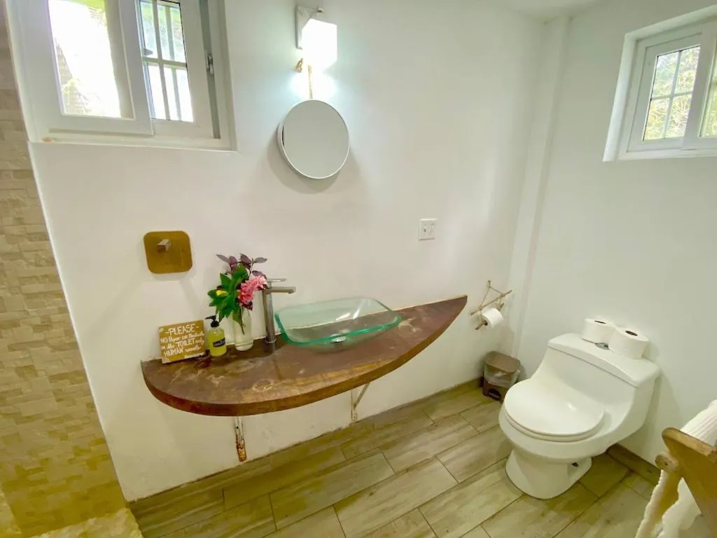 Bathroom in Bird Island Bungalows