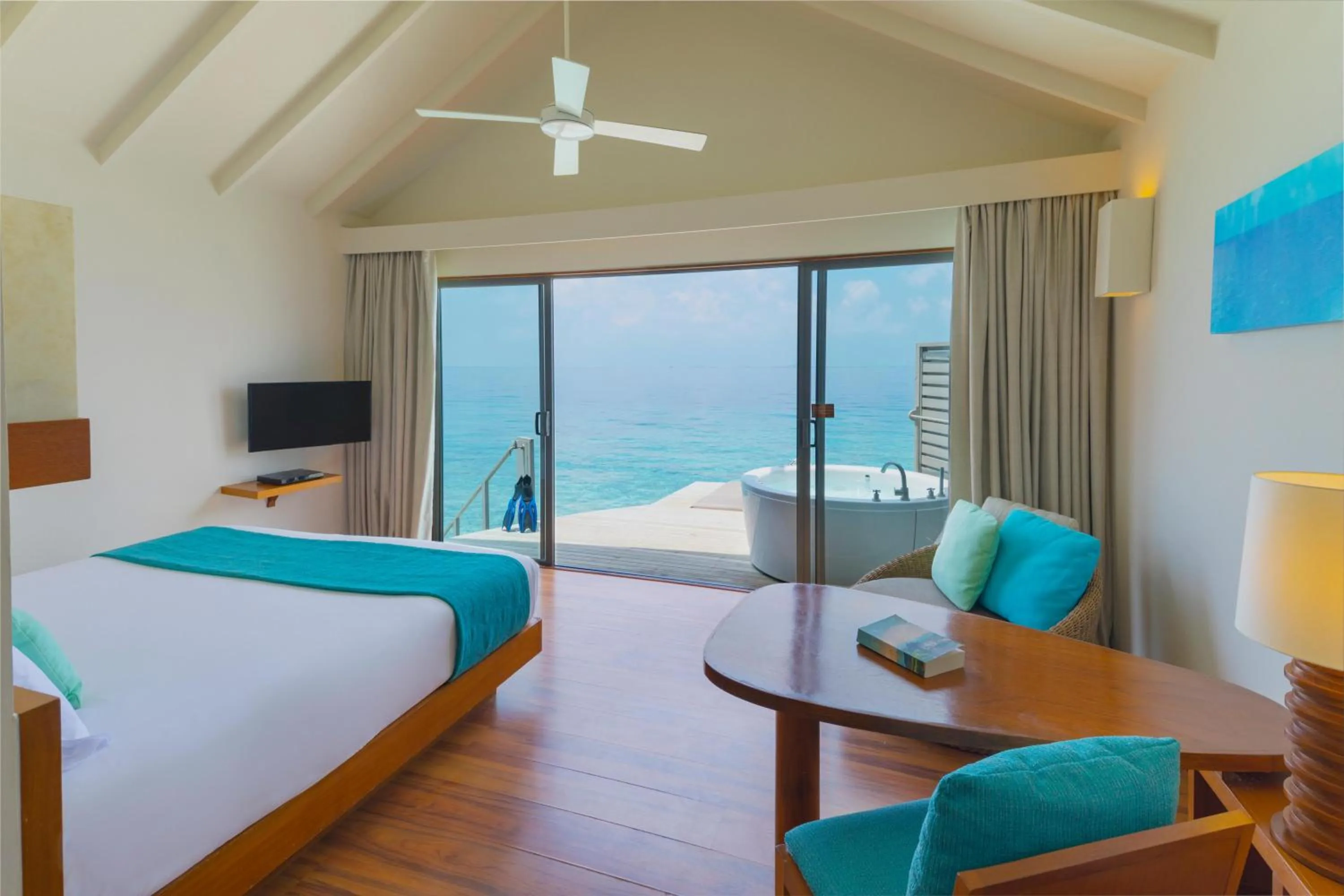 Photo of the whole room, Bed in Centara Ras Fushi Resort & Spa Maldives - 50 percent discount on transfers for min 4 nights stay and more, valid for reservations between 11th Feb till 22 Dec 2025