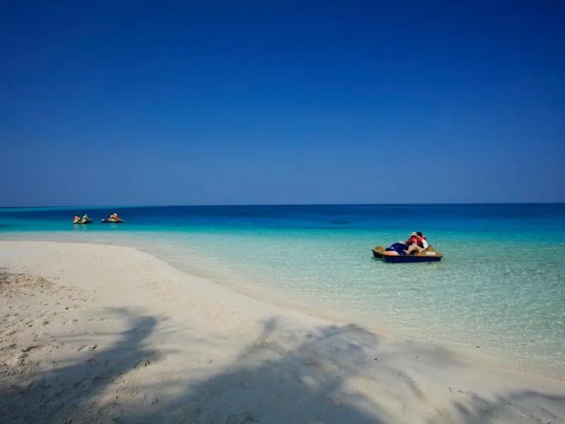 Beach in Centara Ras Fushi Resort & Spa Maldives - Stay 4 nights or more and enjoy 50 percent off Speedboat transfers, valid for stays from 6 Apr to 30 Sep 2026