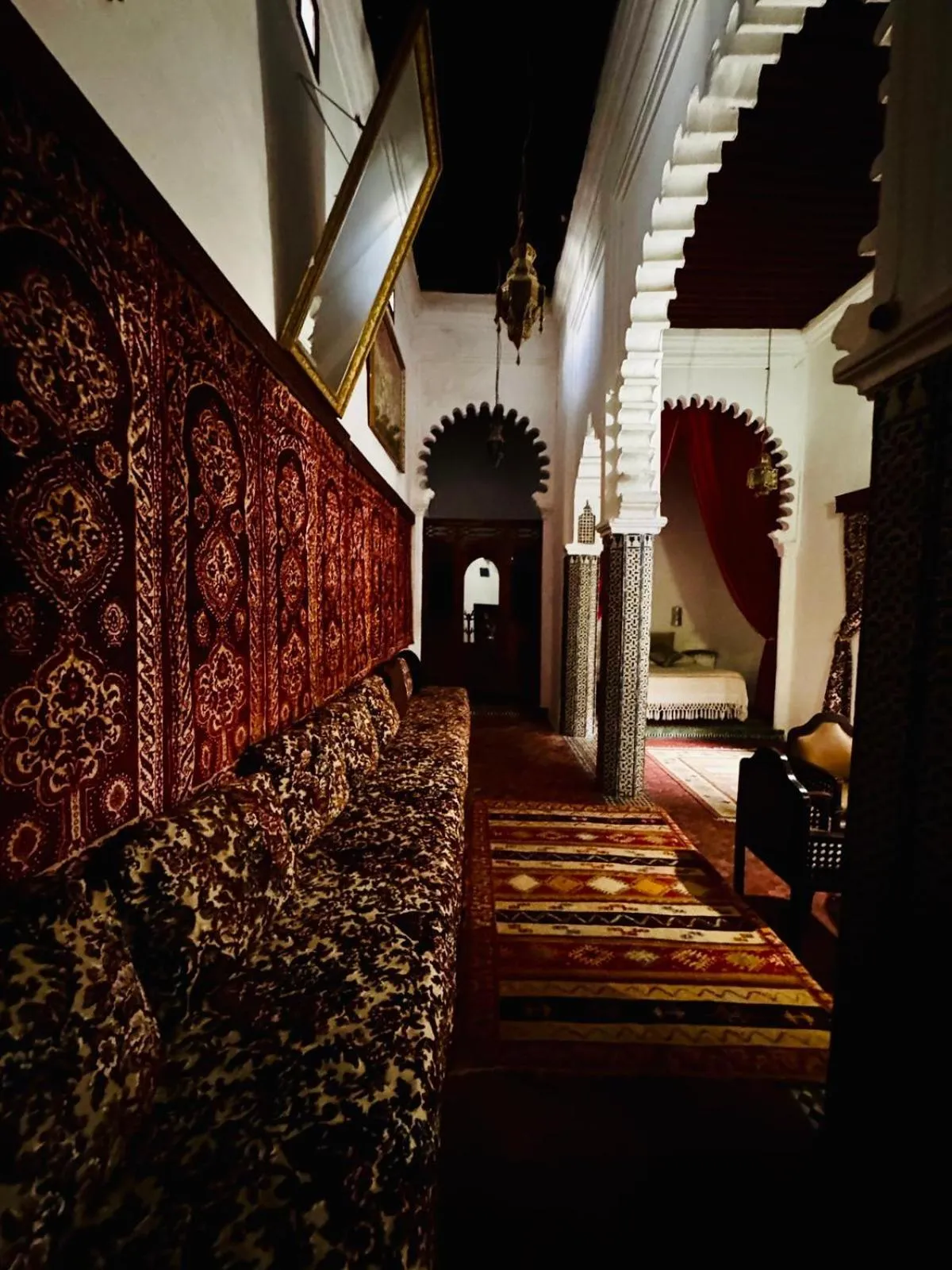 Seating area in Hotel Dar Dahlia Tetouan