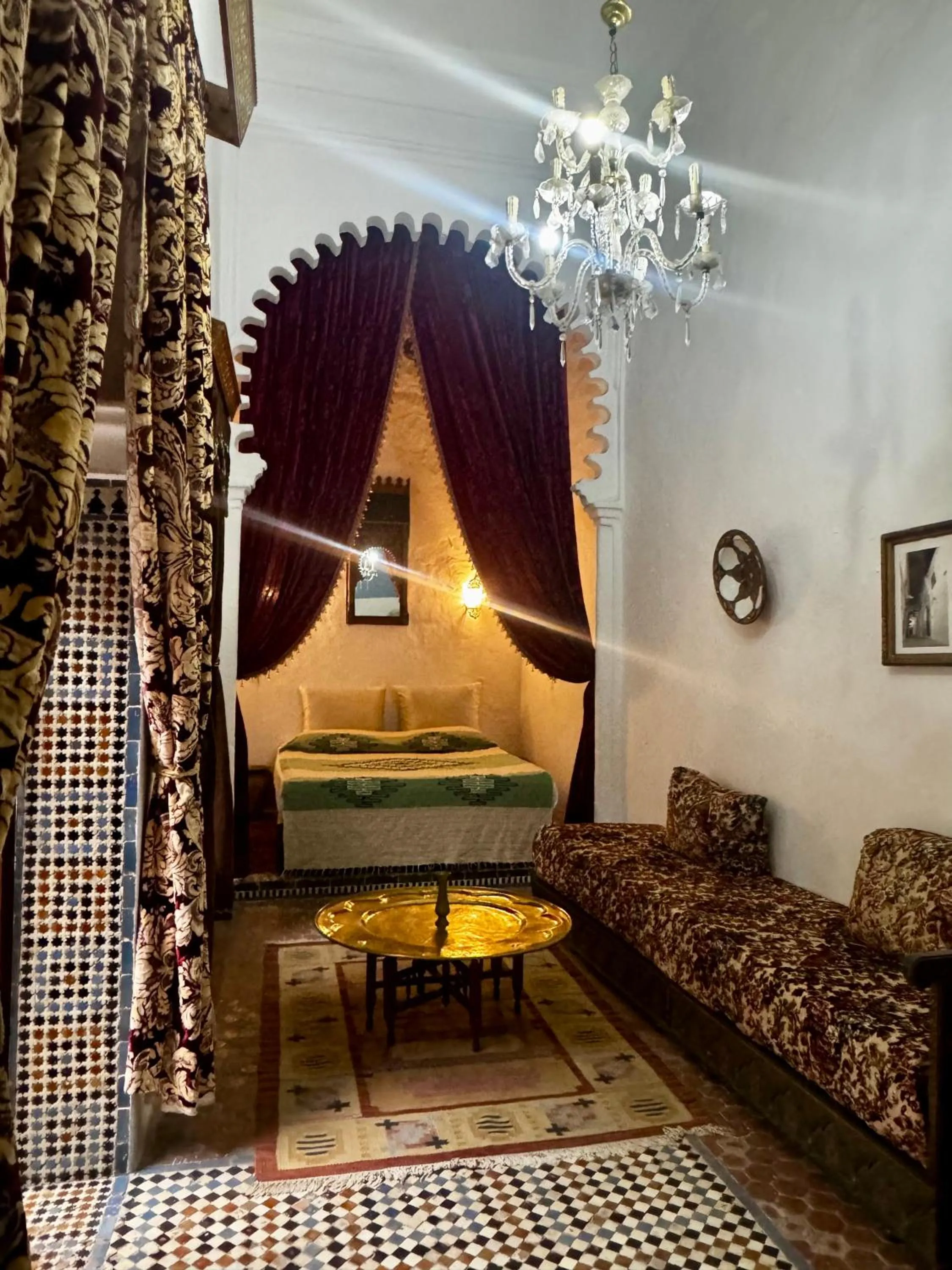 Bed in Hotel Dar Dahlia Tetouan