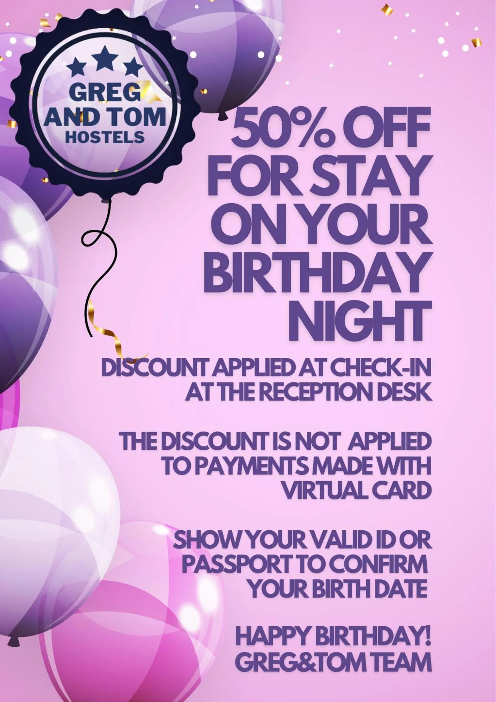 Property logo or sign in Greg&Tom Party Hostel