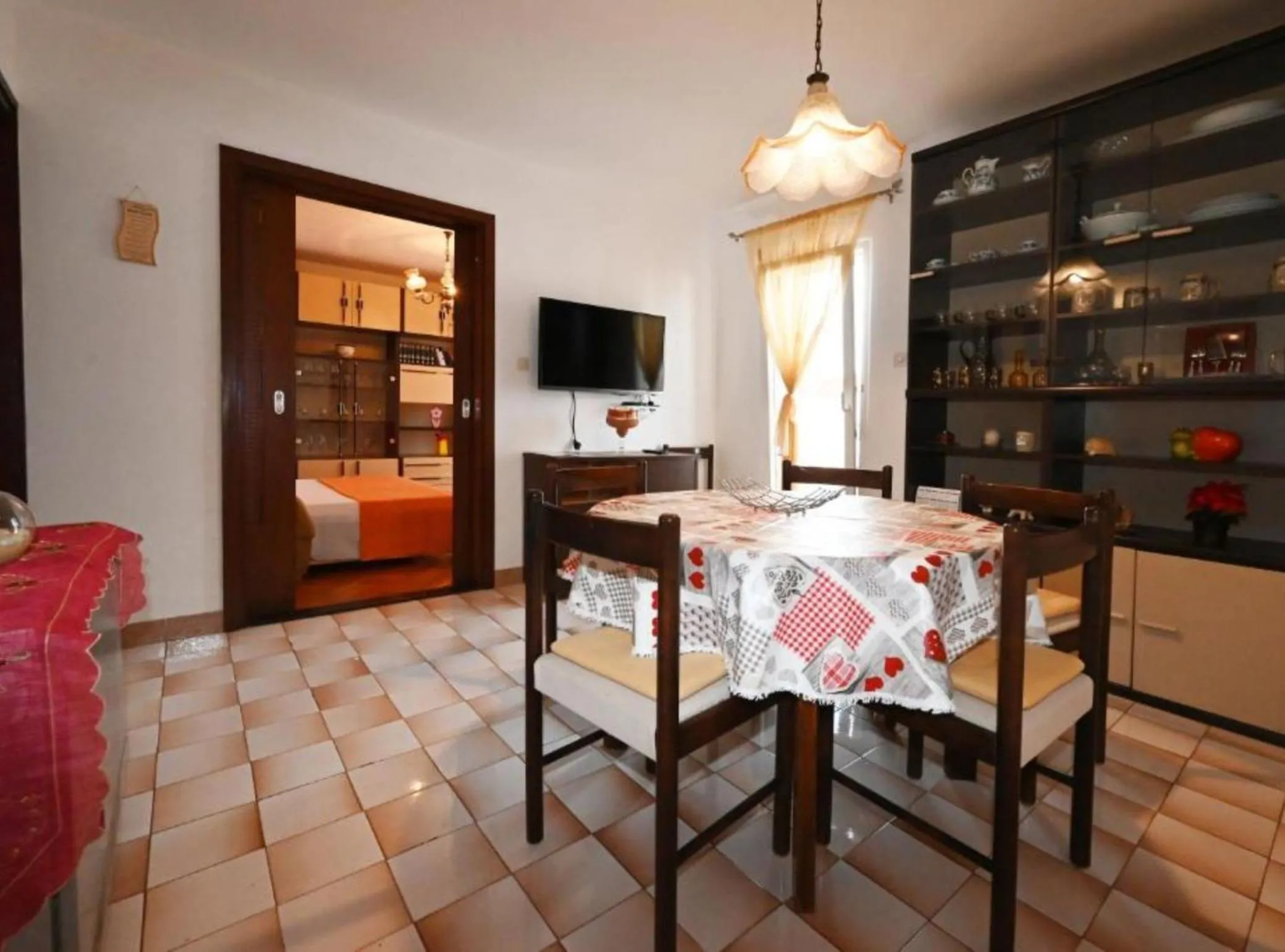 Dining area, Bed in Apartments Mihovilovic - 50 m from beach