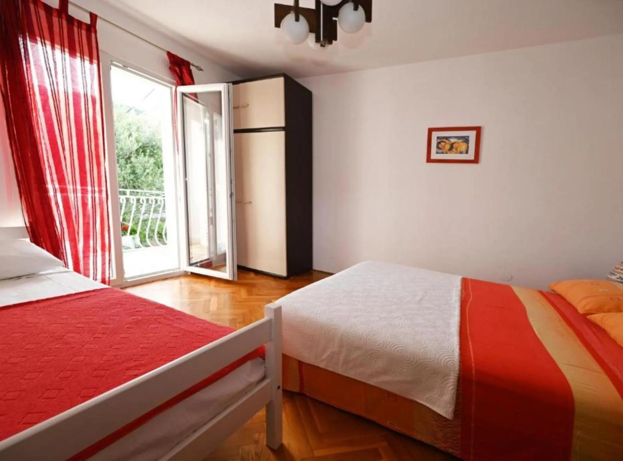 Bedroom, Bed in Apartments Mihovilovic - 50 m from beach
