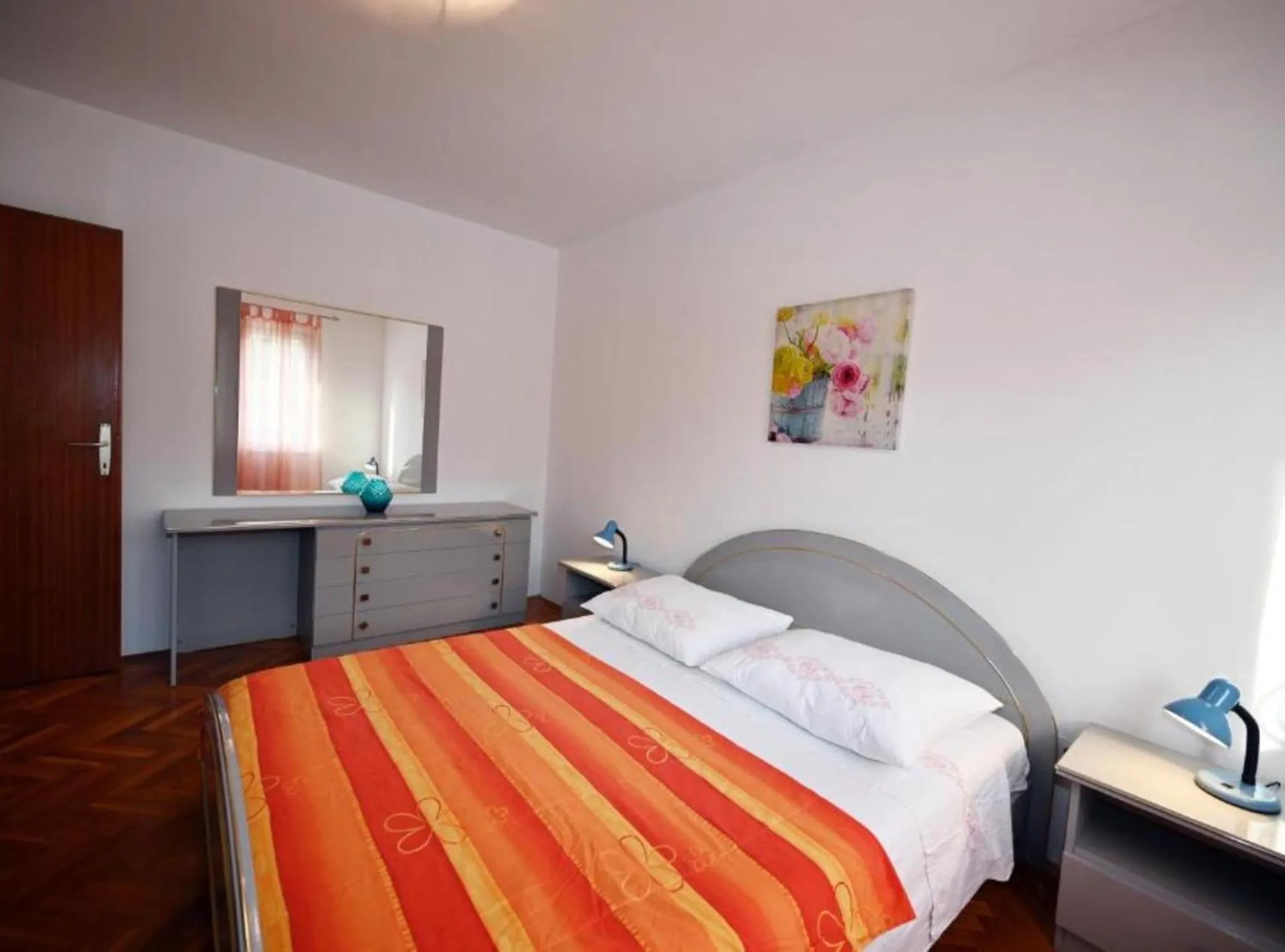 Bedroom, Bed in Apartments Mihovilovic - 50 m from beach