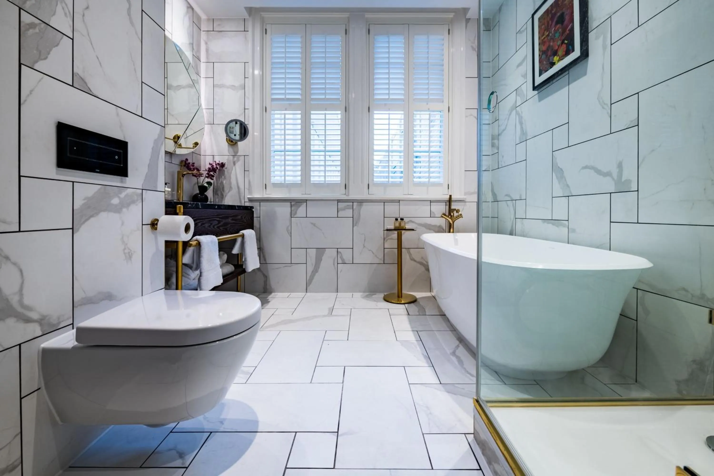 Bathroom in Stock Exchange Hotel, Manchester, Autograph Collection