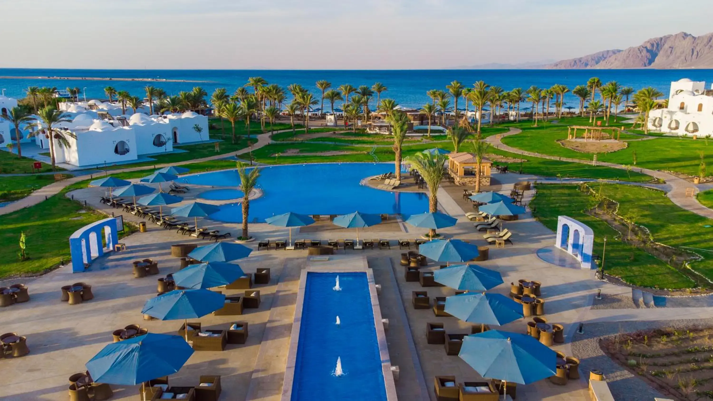 Pool view in Safir Dahab Resort Pool view in Safir Dahab Resort