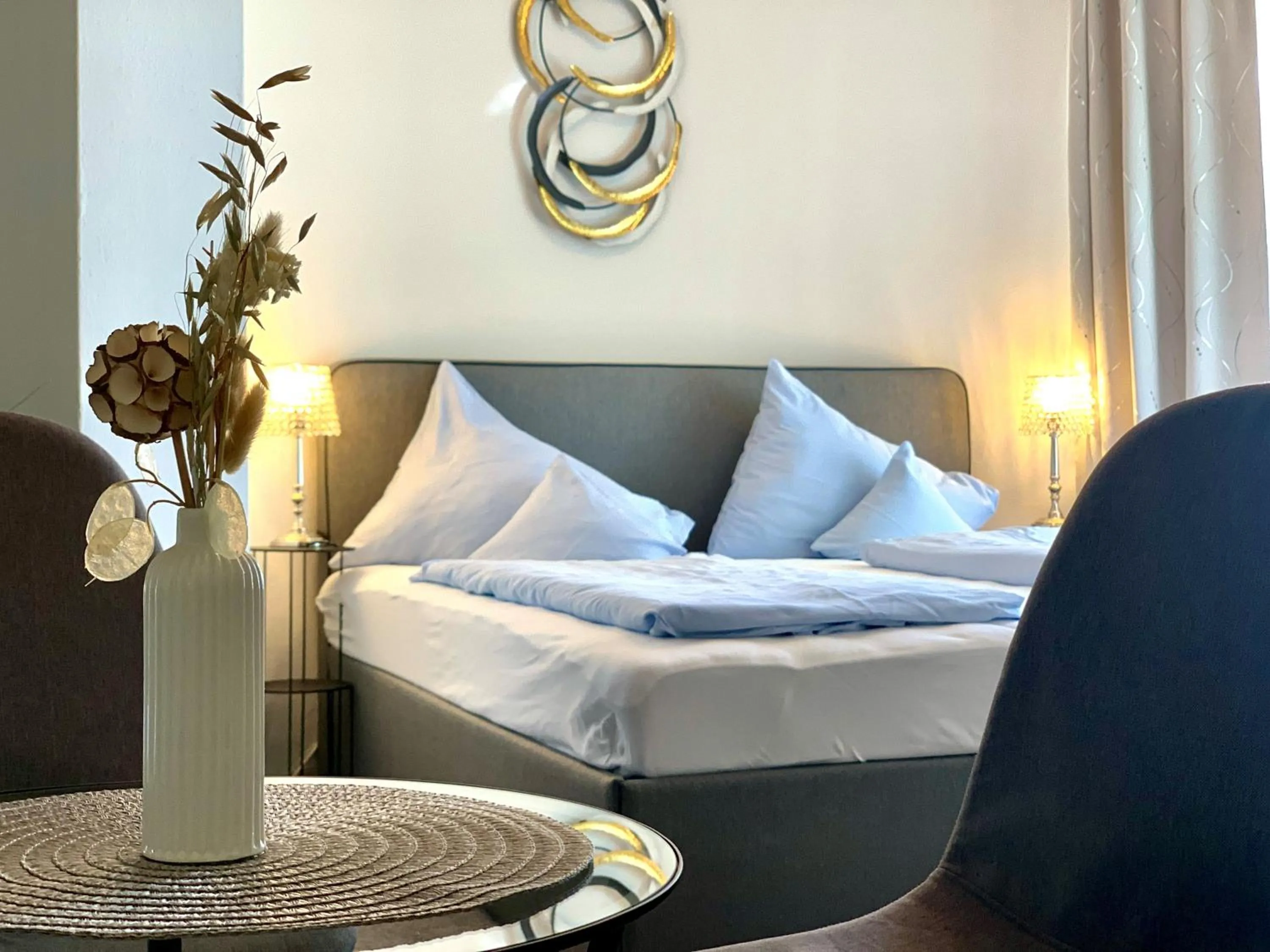 Bed in Hotel Nikolasch
