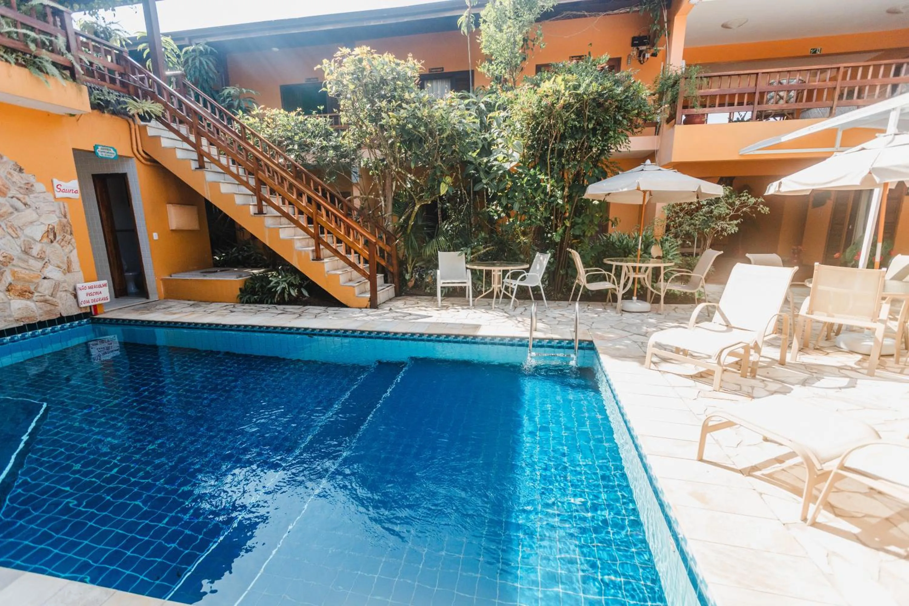 Pool view in Pousada Mata Atlantica Juquehy
