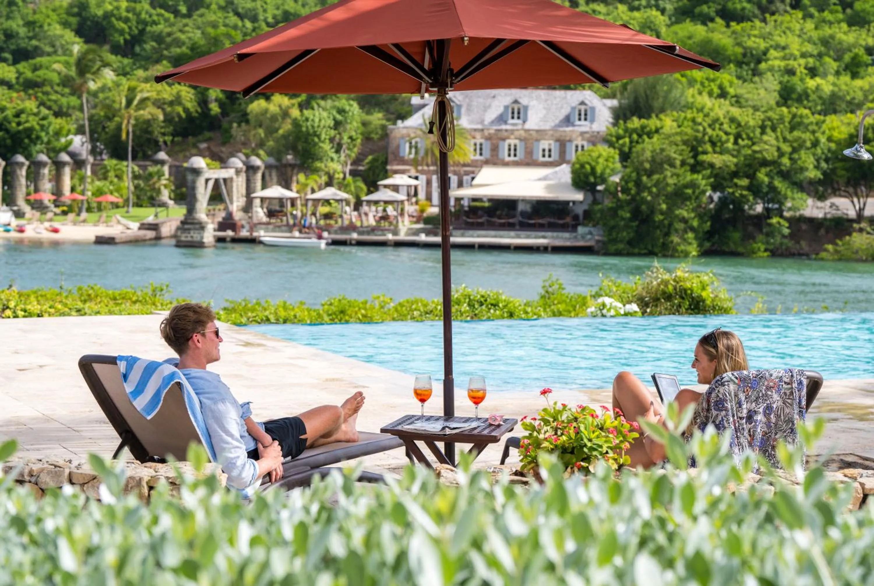 Pool view in Admiral's Inn and Gunpowder Suites