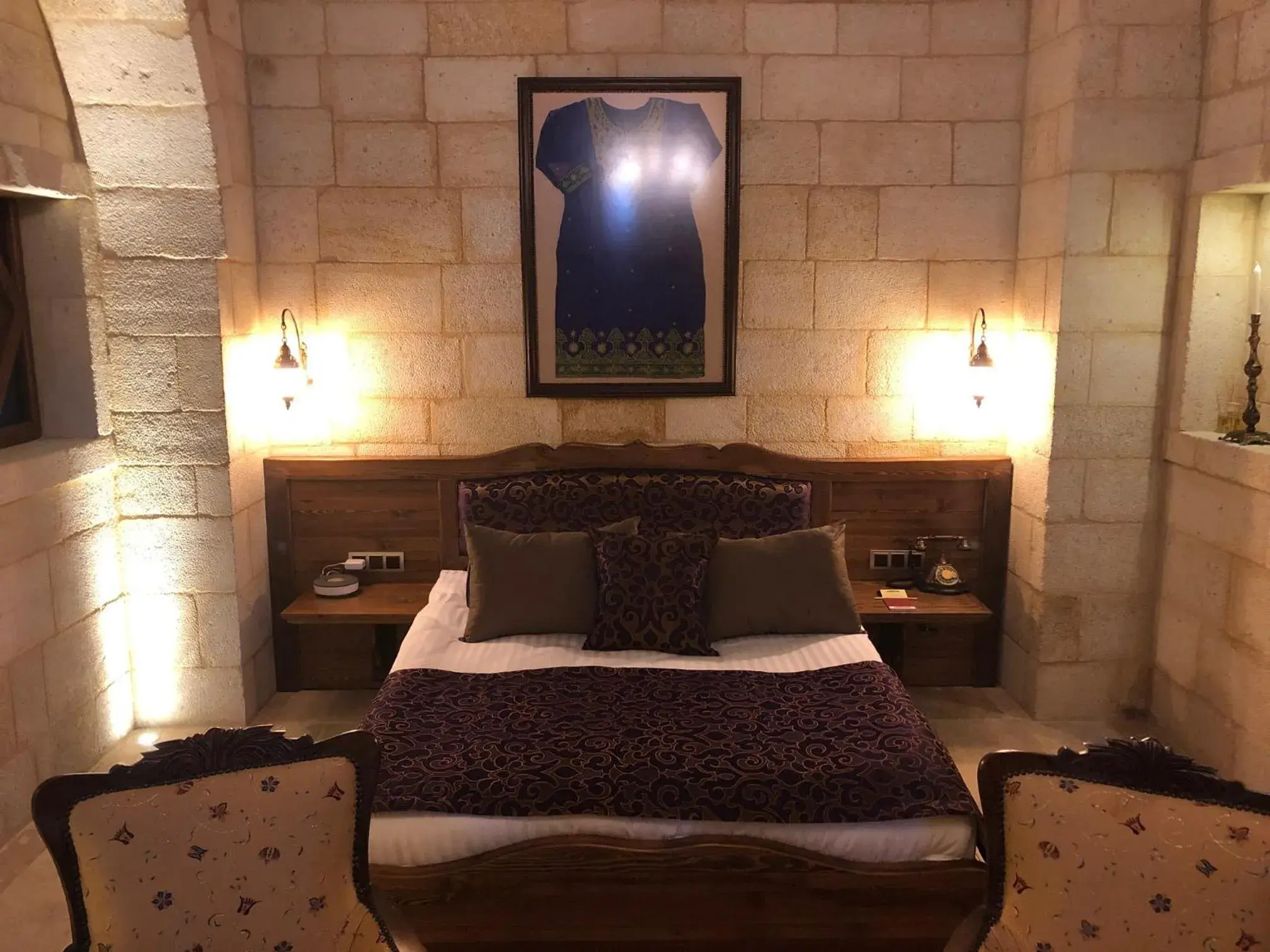 Bed in Kayakapi Premium Caves Cappadocia Bed in Kayakapi Premium Caves Cappadocia