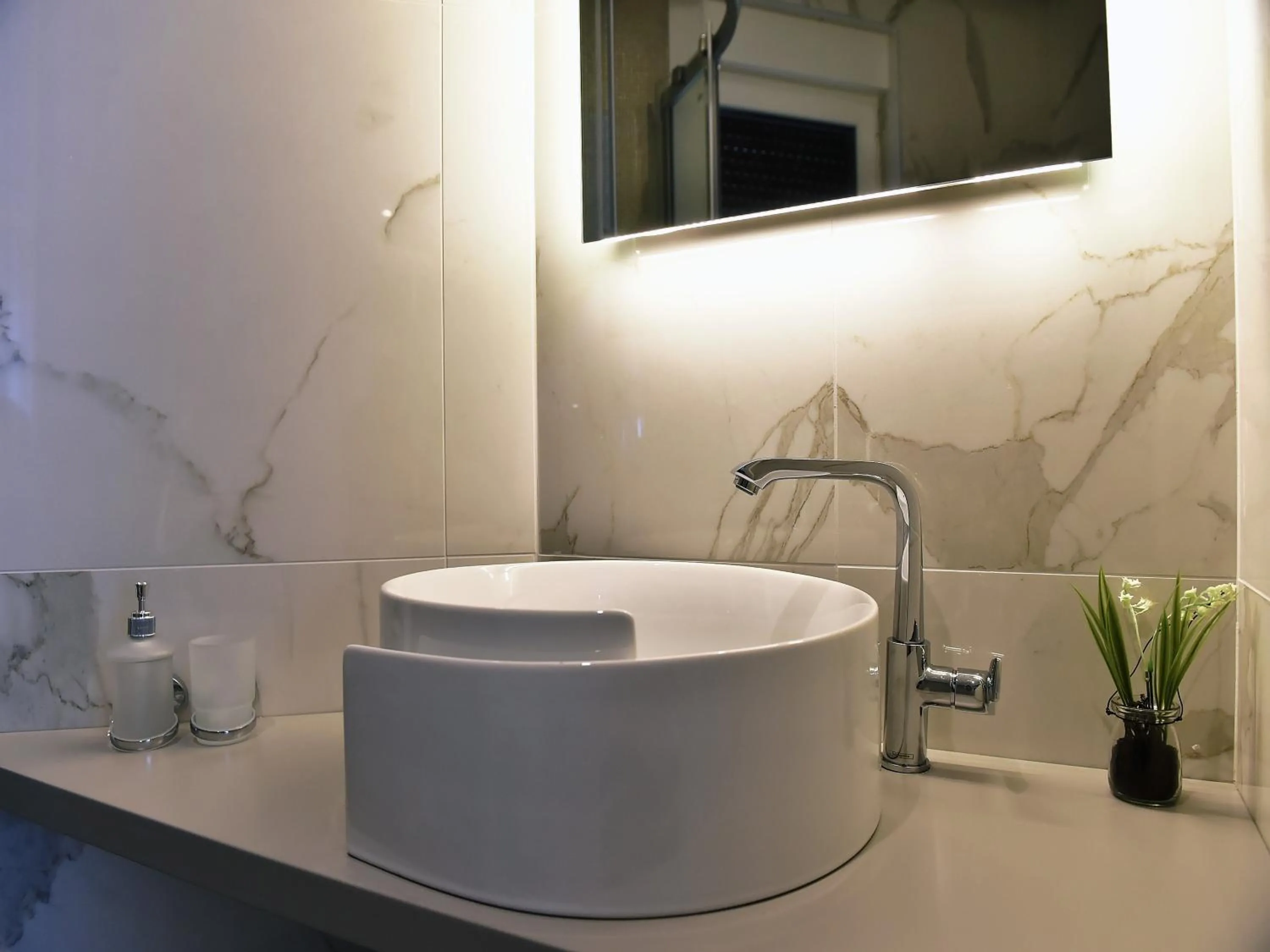 Bathroom in Apartments in Villa Ziza, rooftop swimming pool