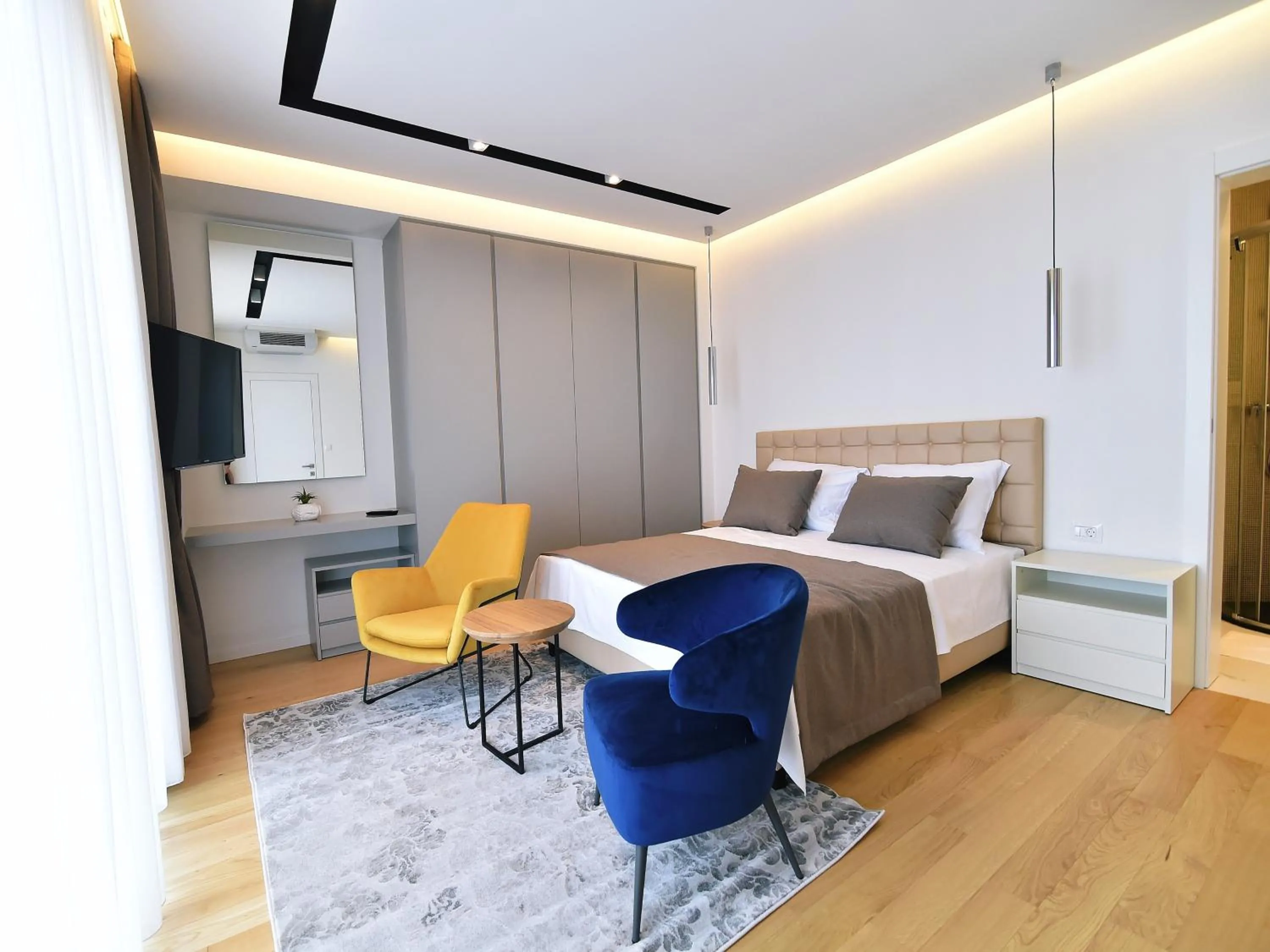 TV and multimedia, Bed in Apartments in Villa Ziza, rooftop swimming pool