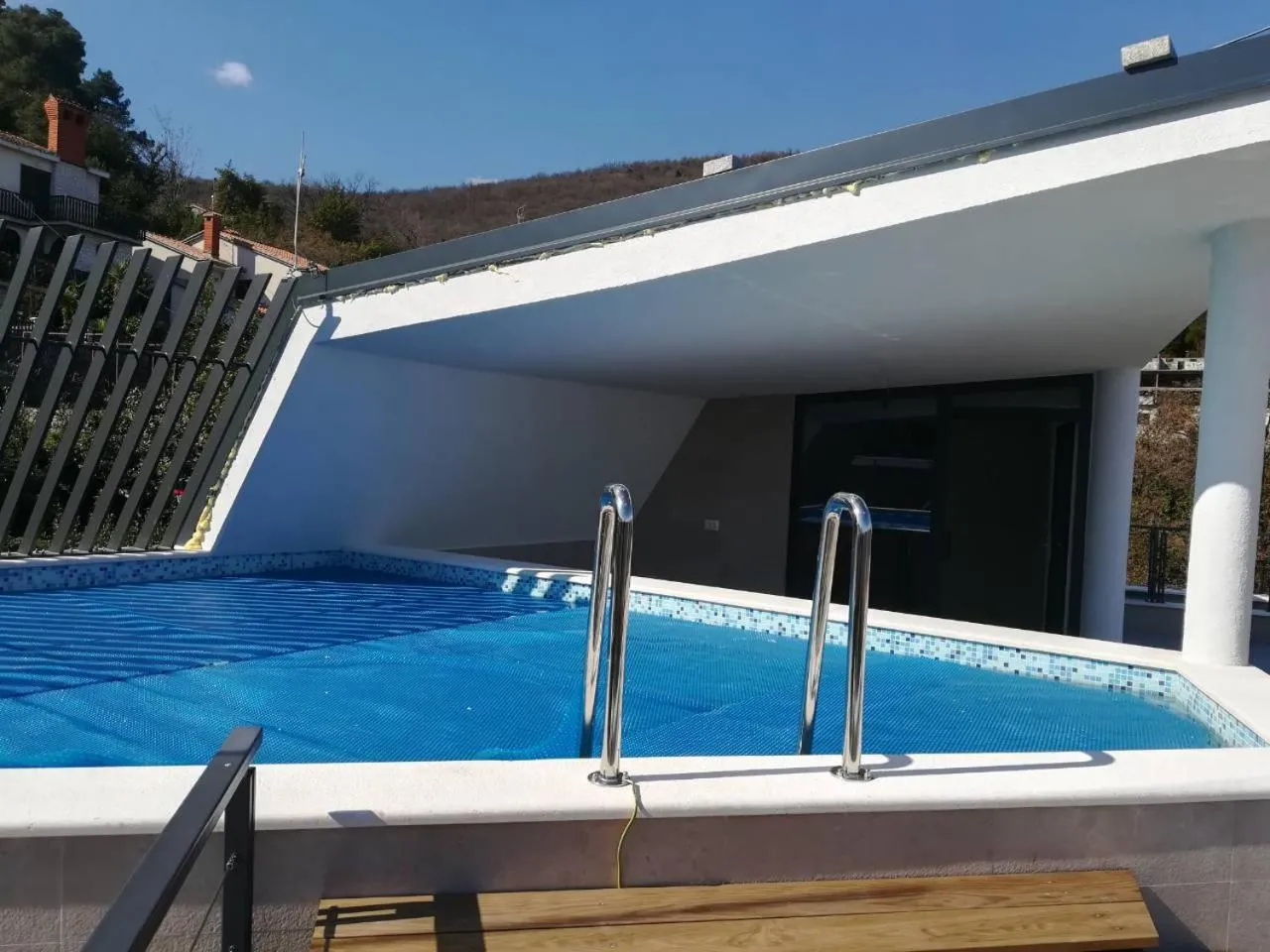 Patio in Apartments in Villa Ziza, rooftop swimming pool
