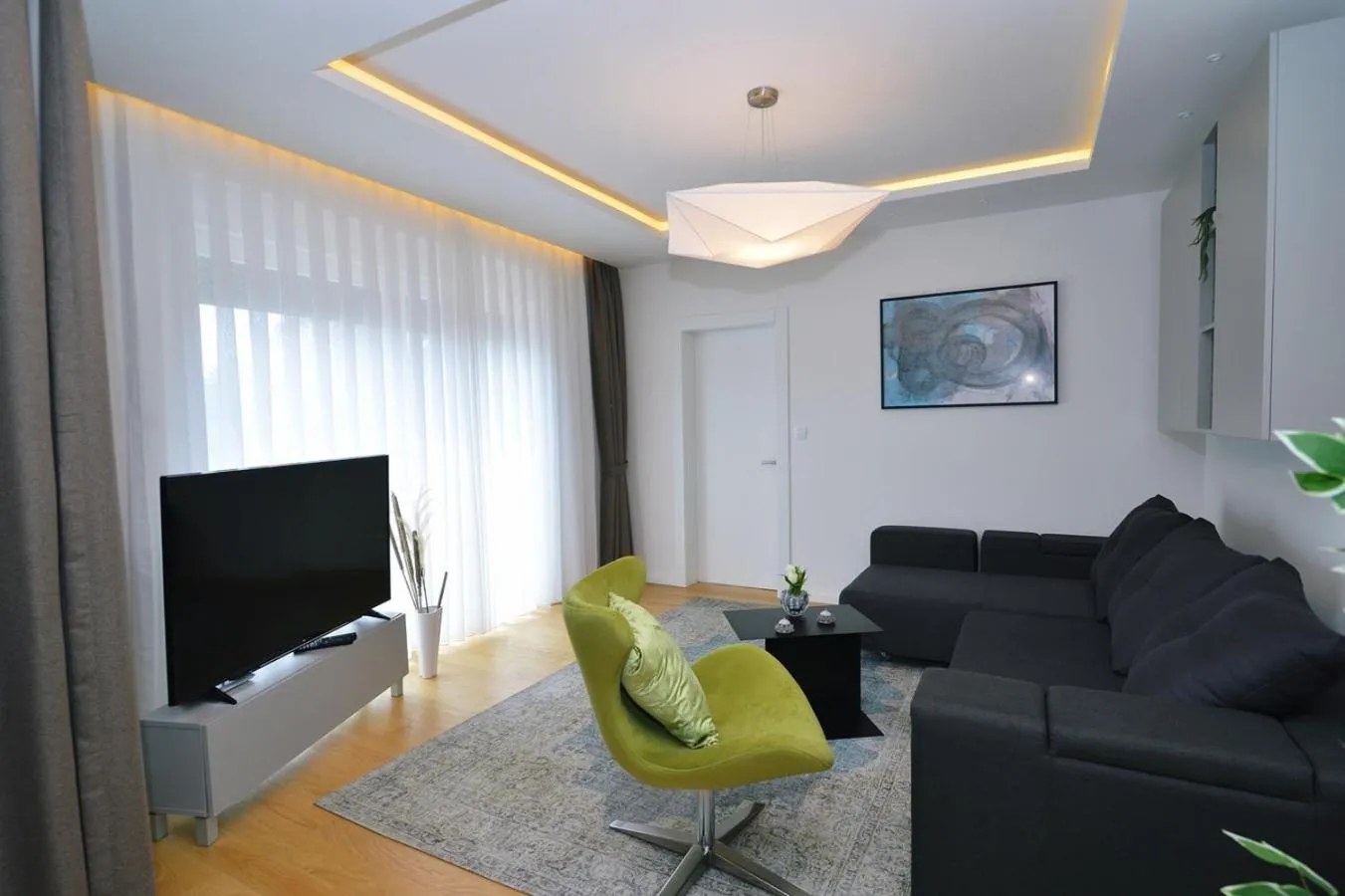 Bed in Apartments in Villa Ziza, rooftop swimming pool