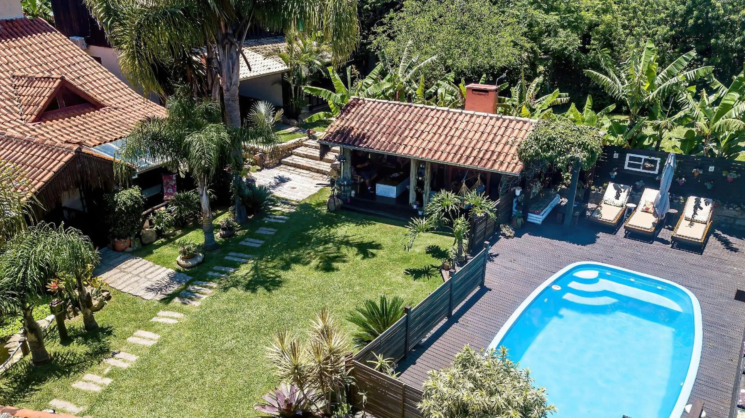 Bird's eye view in Pousada Rosa da Praia - Praia do Rosa - SC