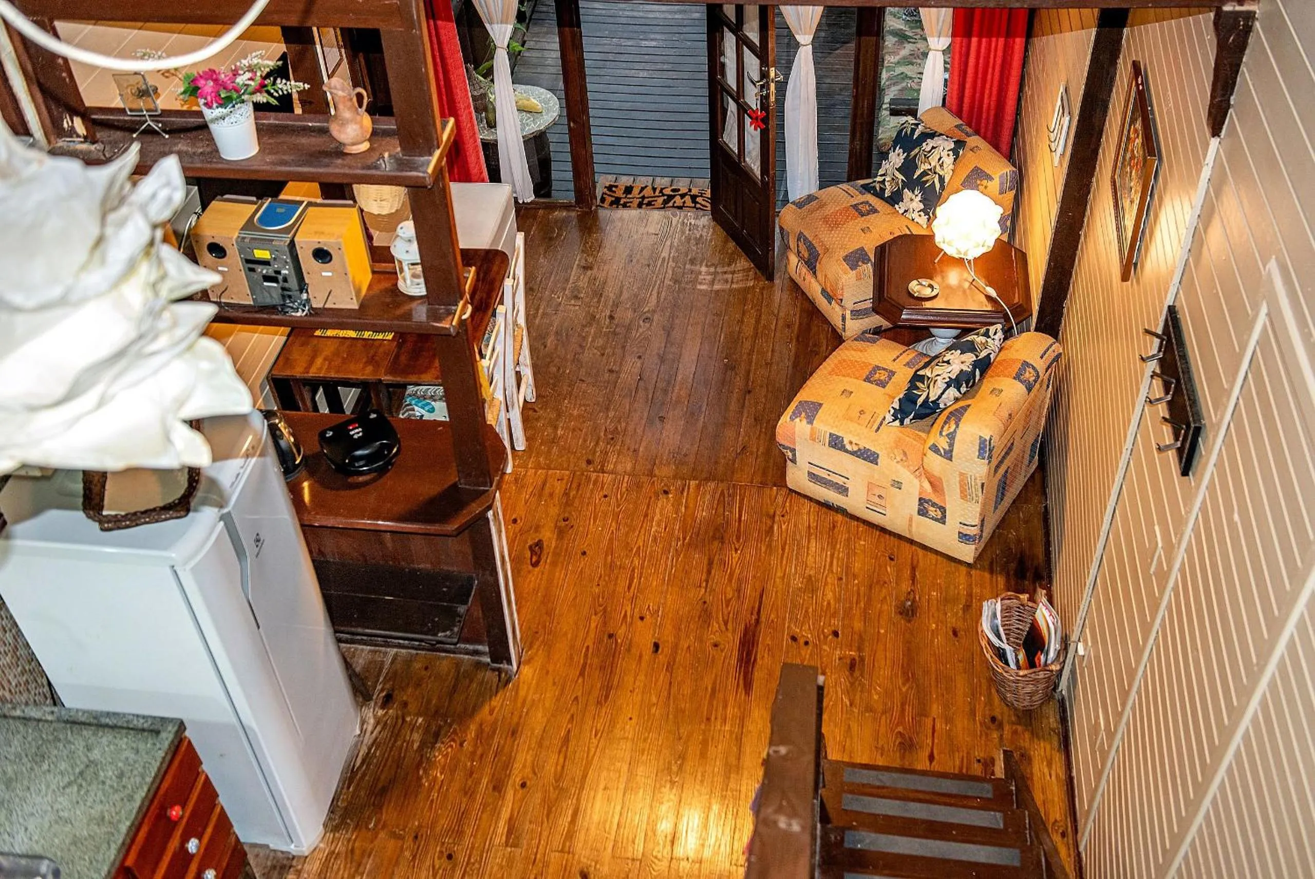 Kitchen or kitchenette, Bed in Pousada Rosa da Praia - Praia do Rosa - SC