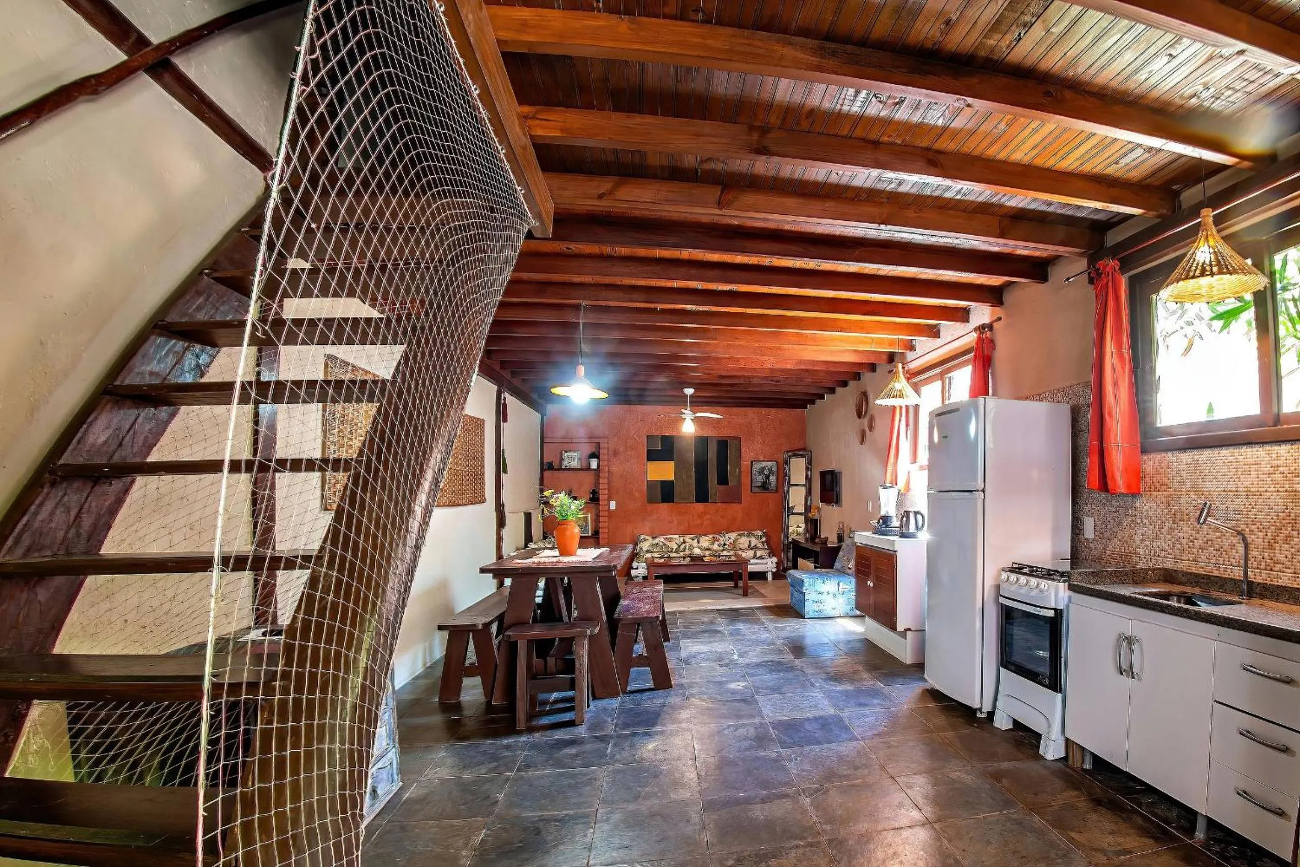 Kitchen or kitchenette in Pousada Rosa da Praia - Praia do Rosa - SC