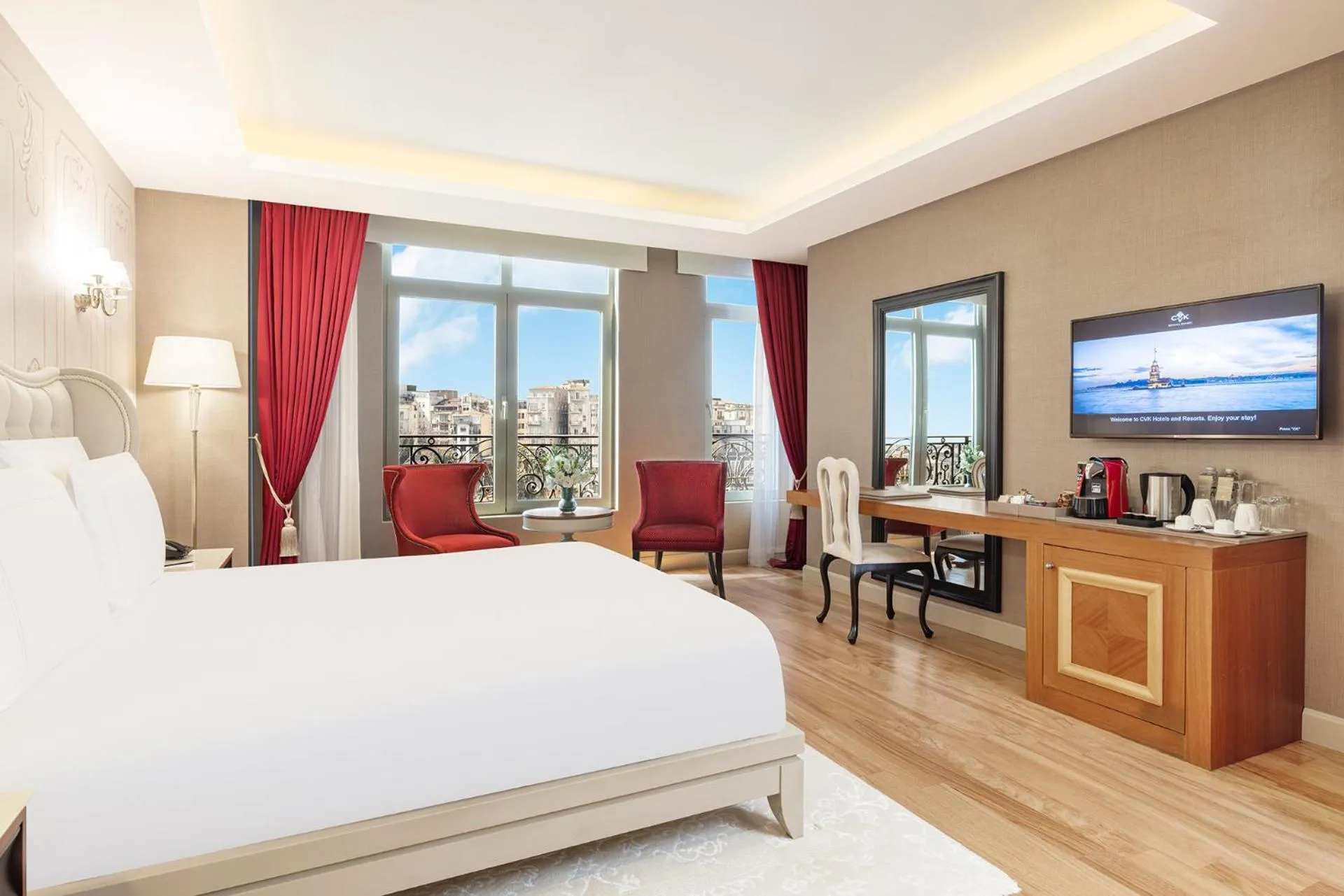 Bed in CVK Park Bosphorus Hotel Istanbul