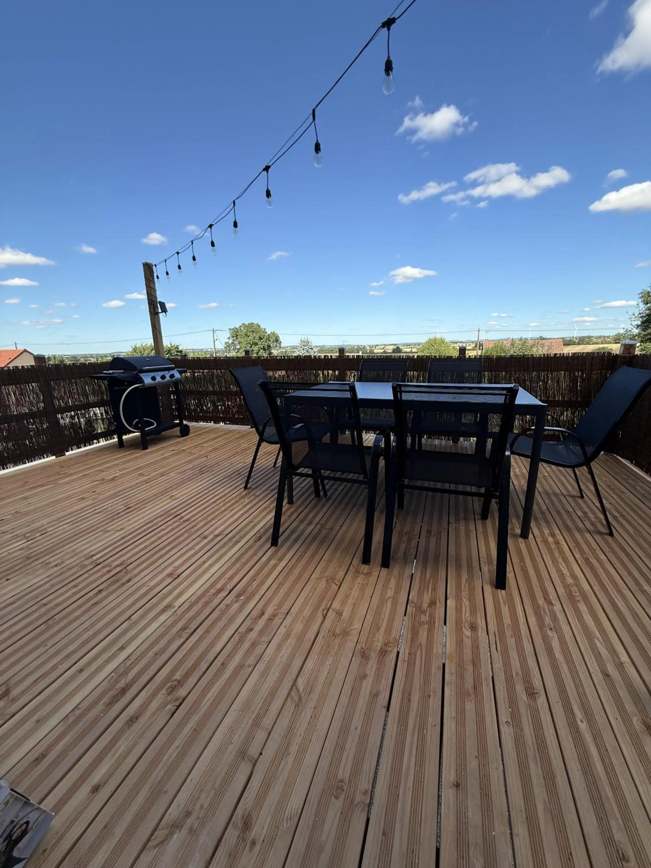 Balcony/Terrace in Gites Le Grand Tornage holiday fun for the whole family