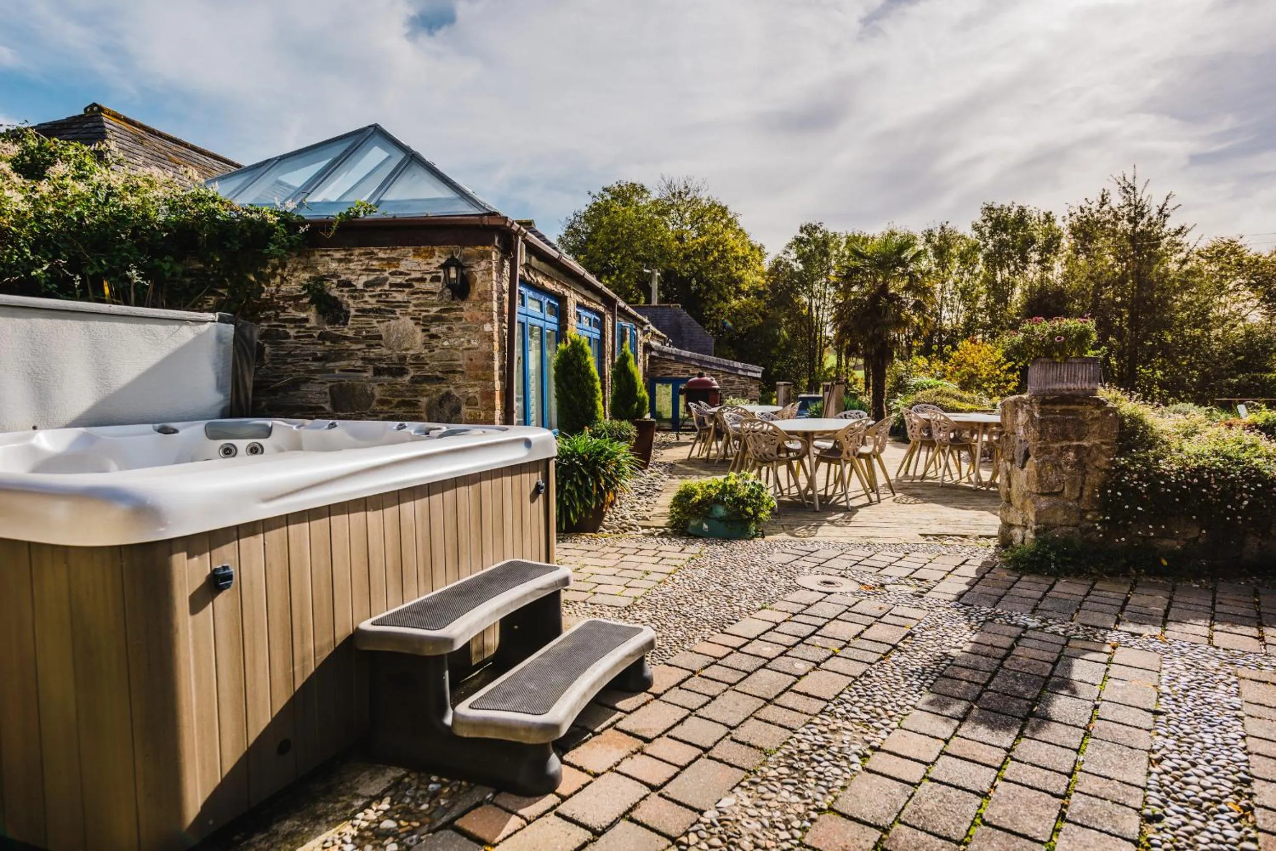 Hot Tub in Lower Barns Boutique B&B