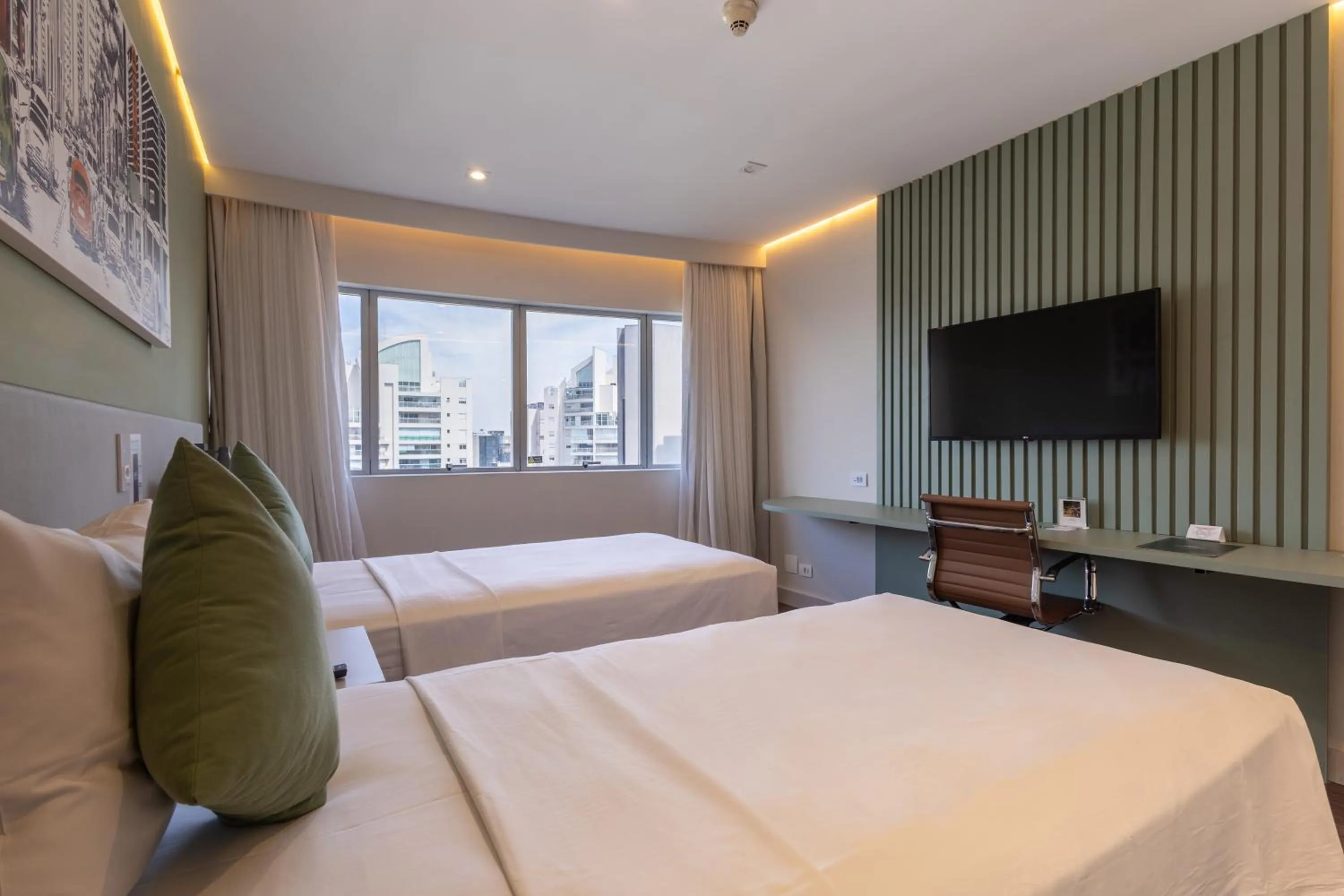 Bed in Hotel Transamerica Berrini