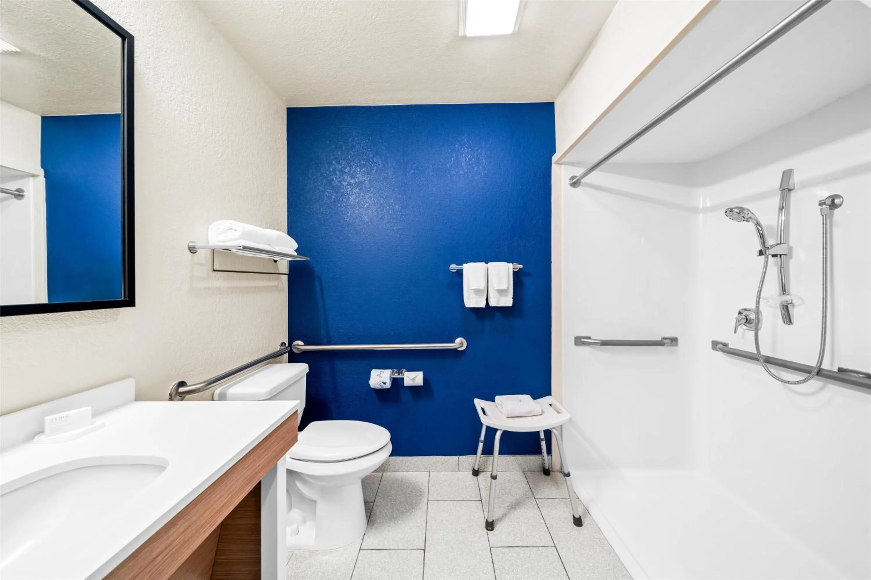 Bathroom in Spark by Hilton Orlando near Universal