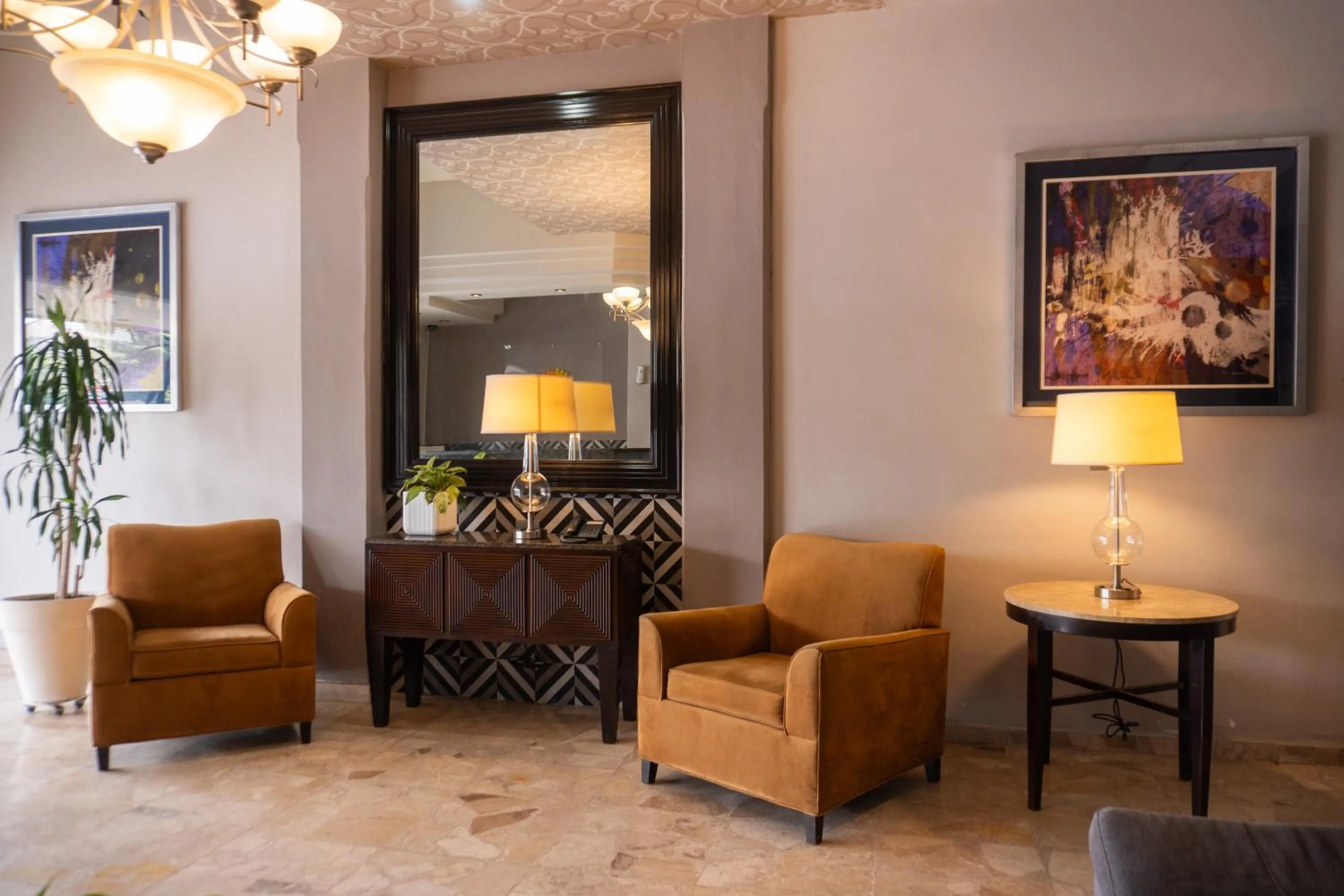 Seating area in Hotel America Centro