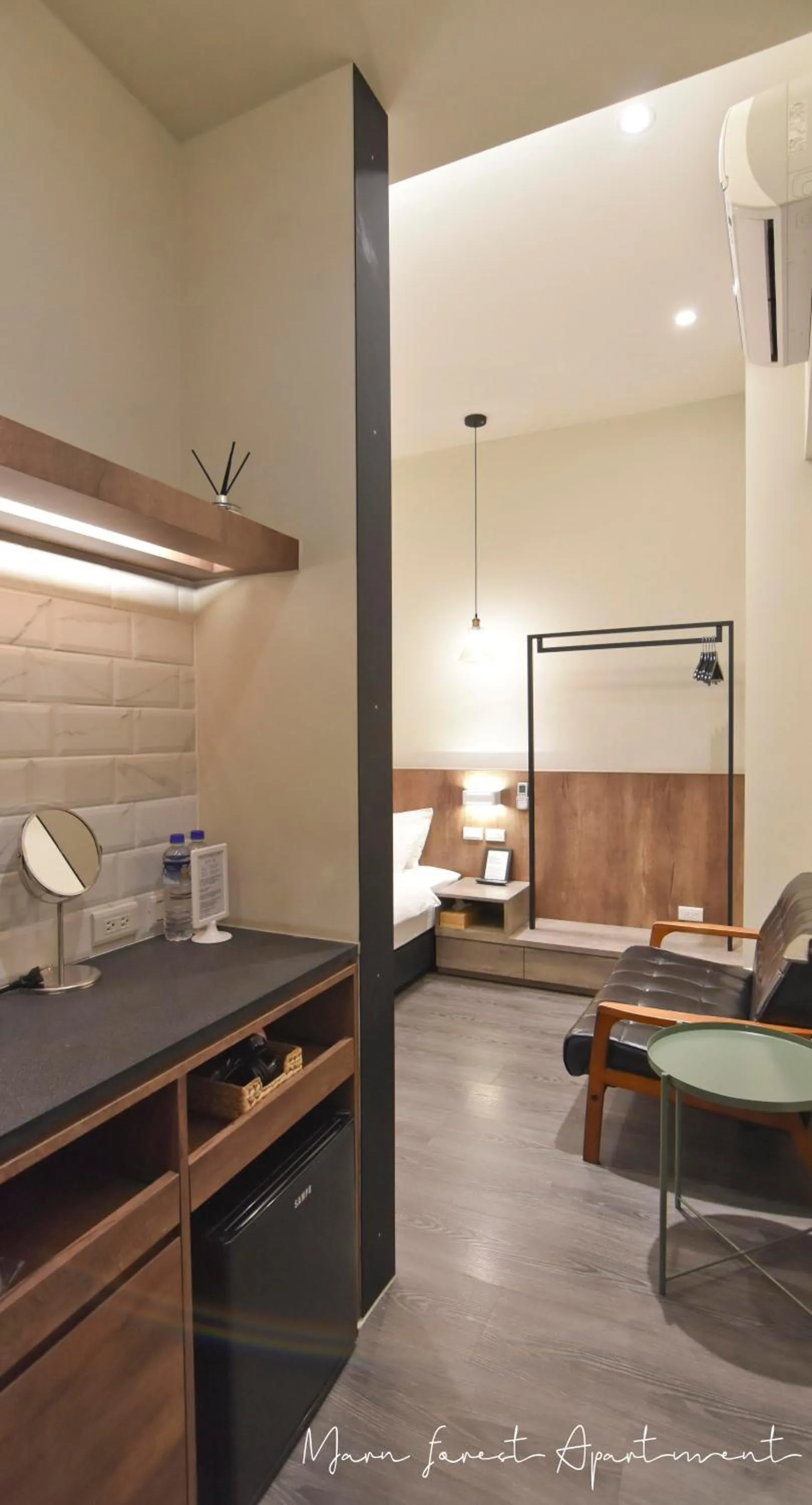 Bed in Morn forest apartment