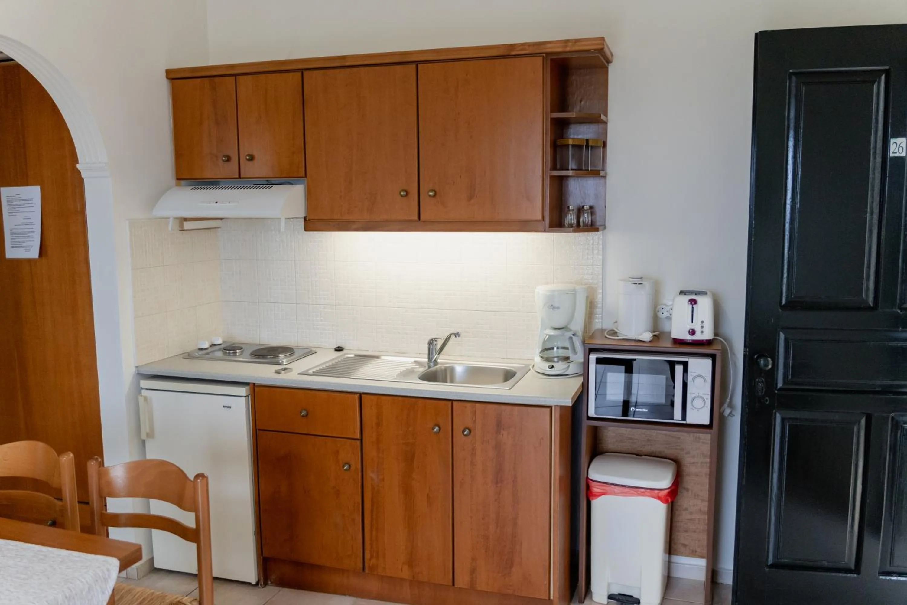 kitchen in Aspri Petra Apartments