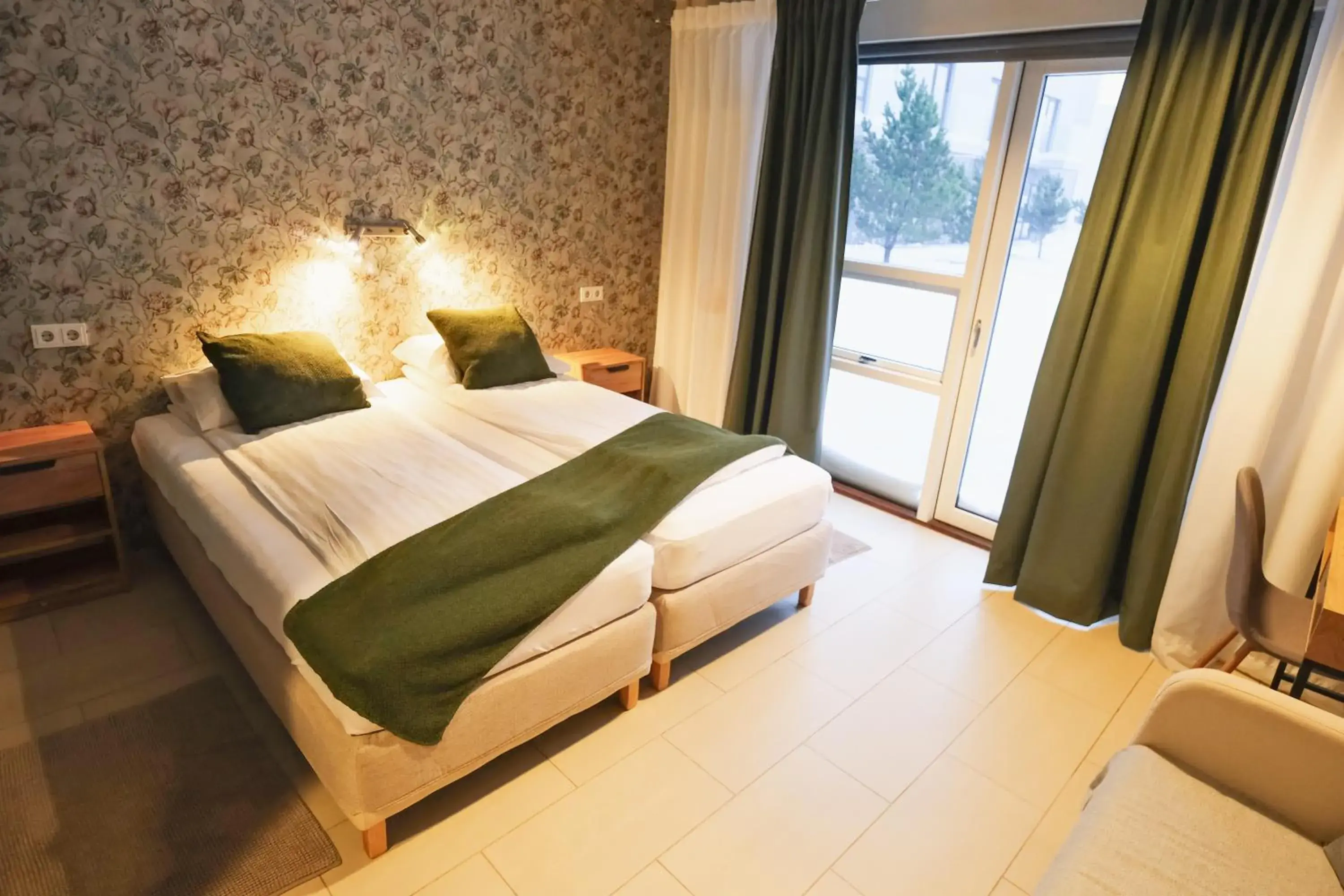 Bed in Hotel Laki Bed in Hotel Laki