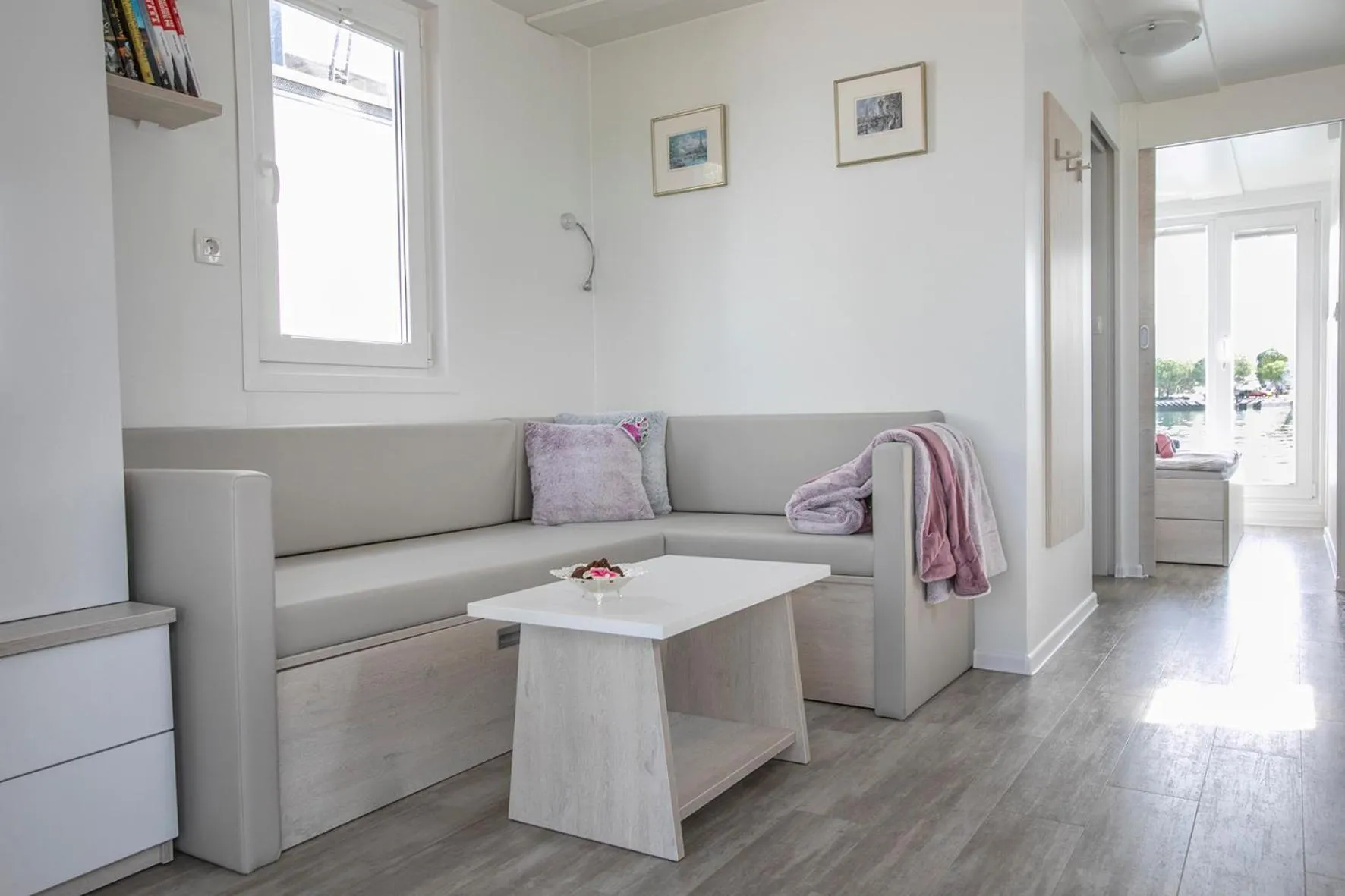 Seating area in Floating Sea House Principessa