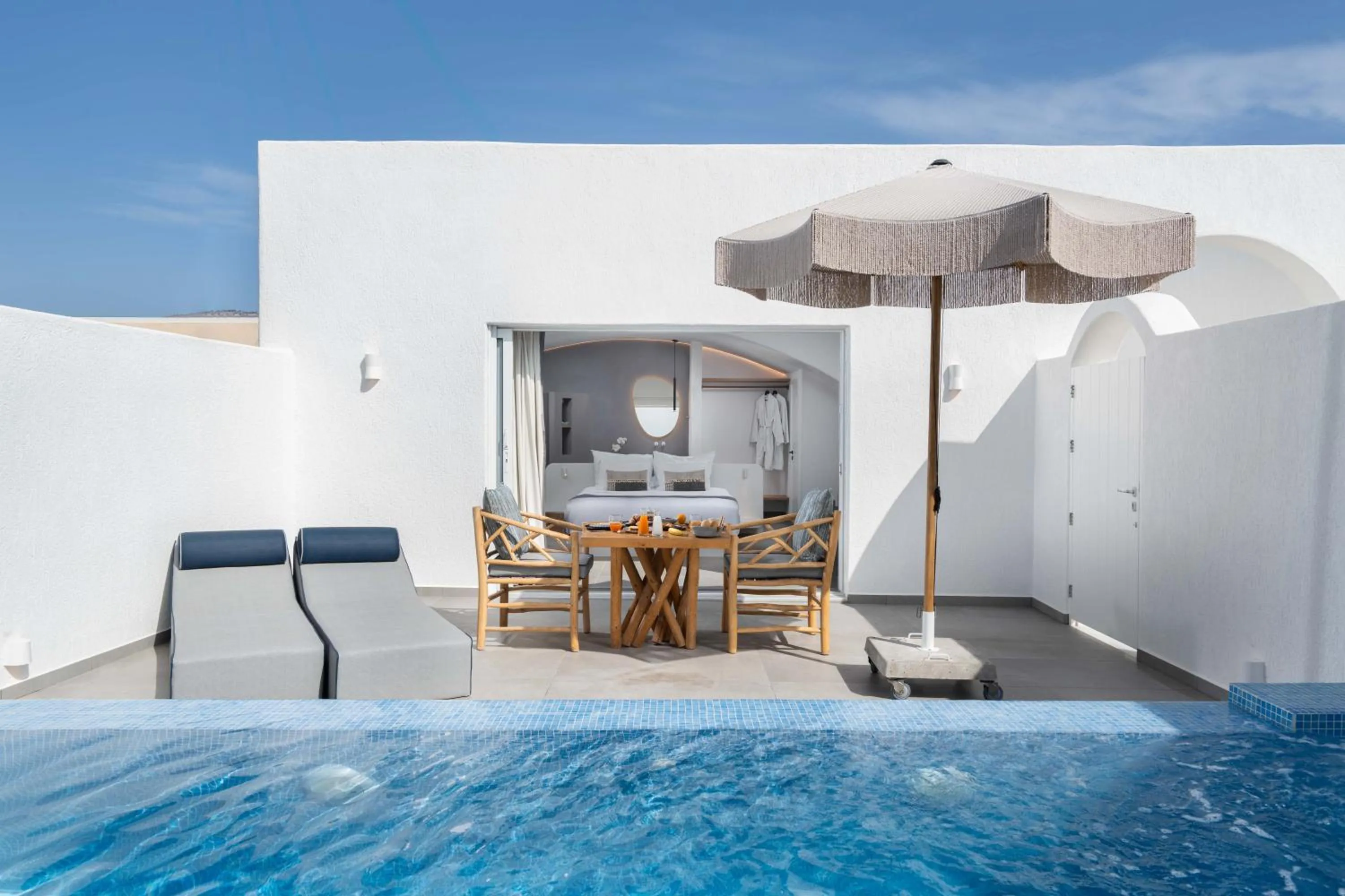 Seating area in Aegean Melody Suites & Villas
