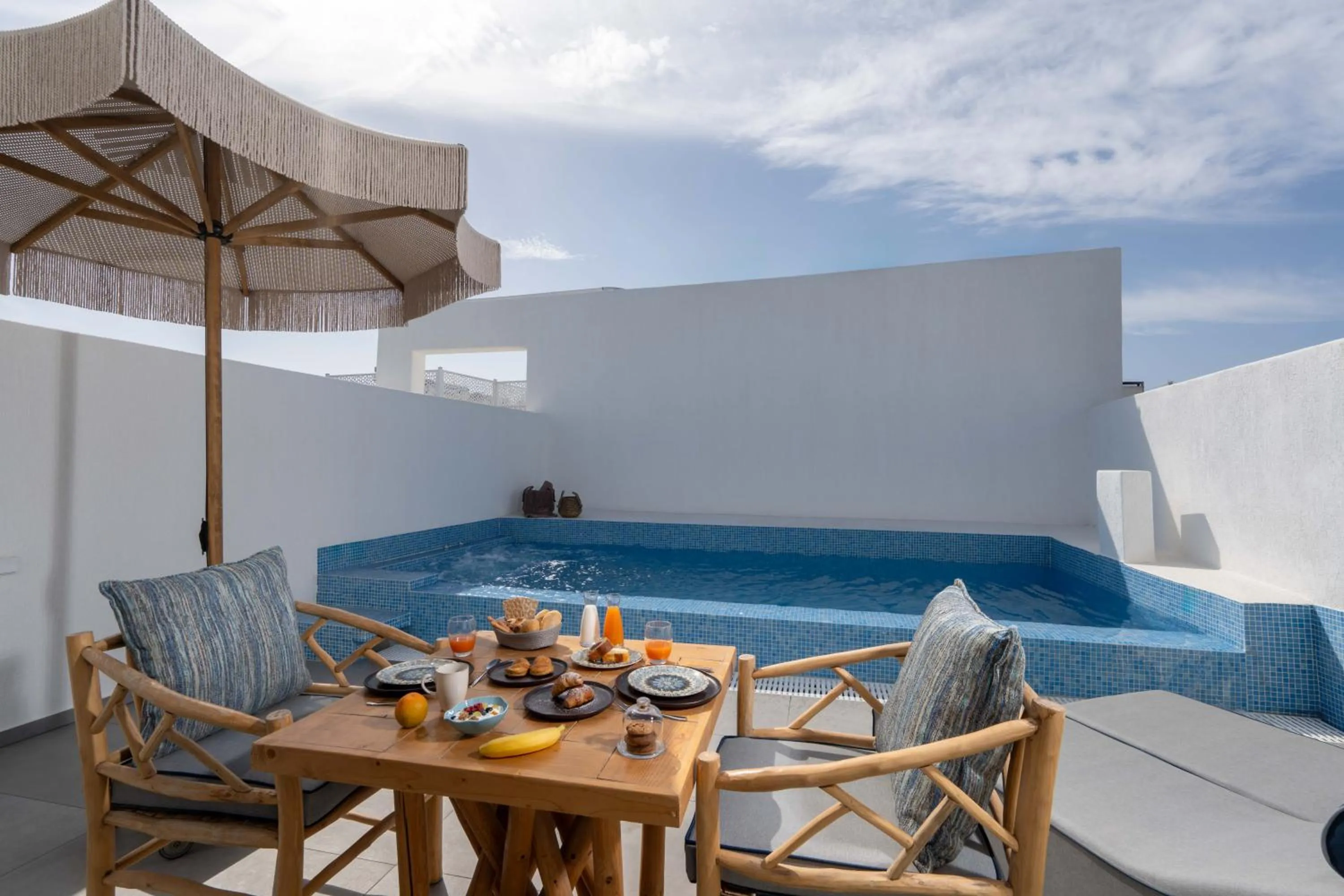 Pool view in Aegean Melody Suites & Villas