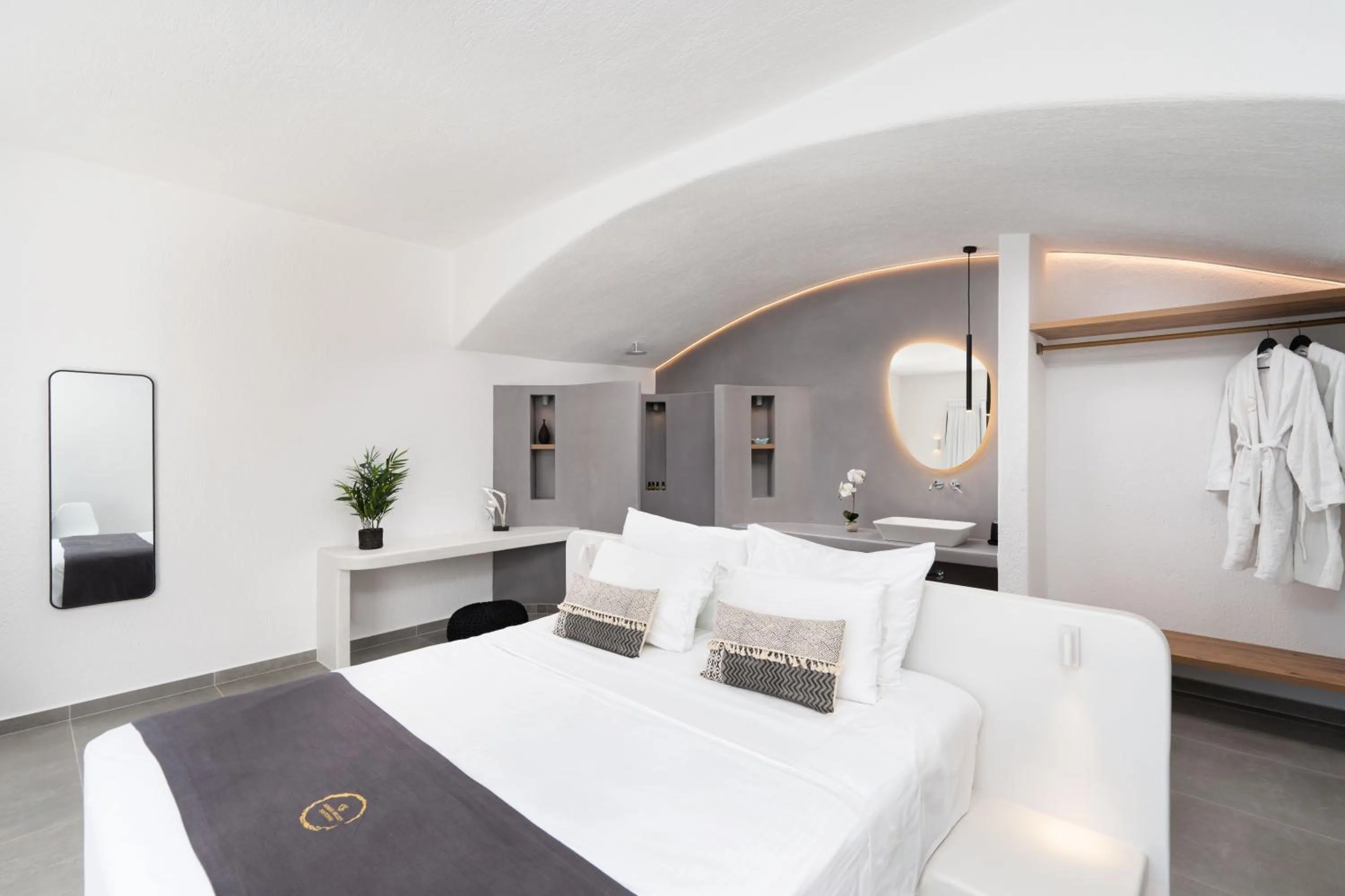 Bed in Aegean Melody Suites & Villas