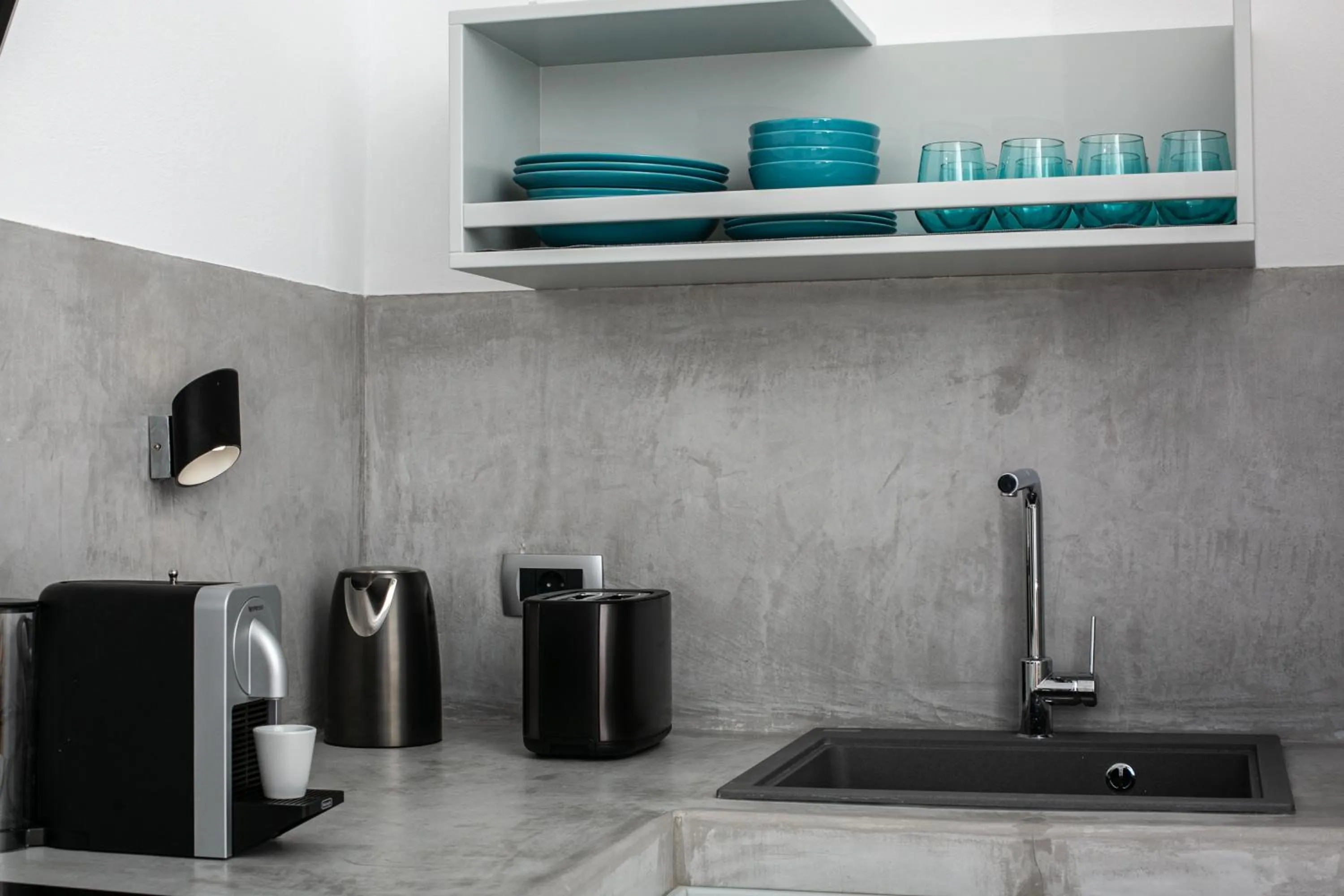 Kitchen or kitchenette in Aegean Melody Suites & Villas