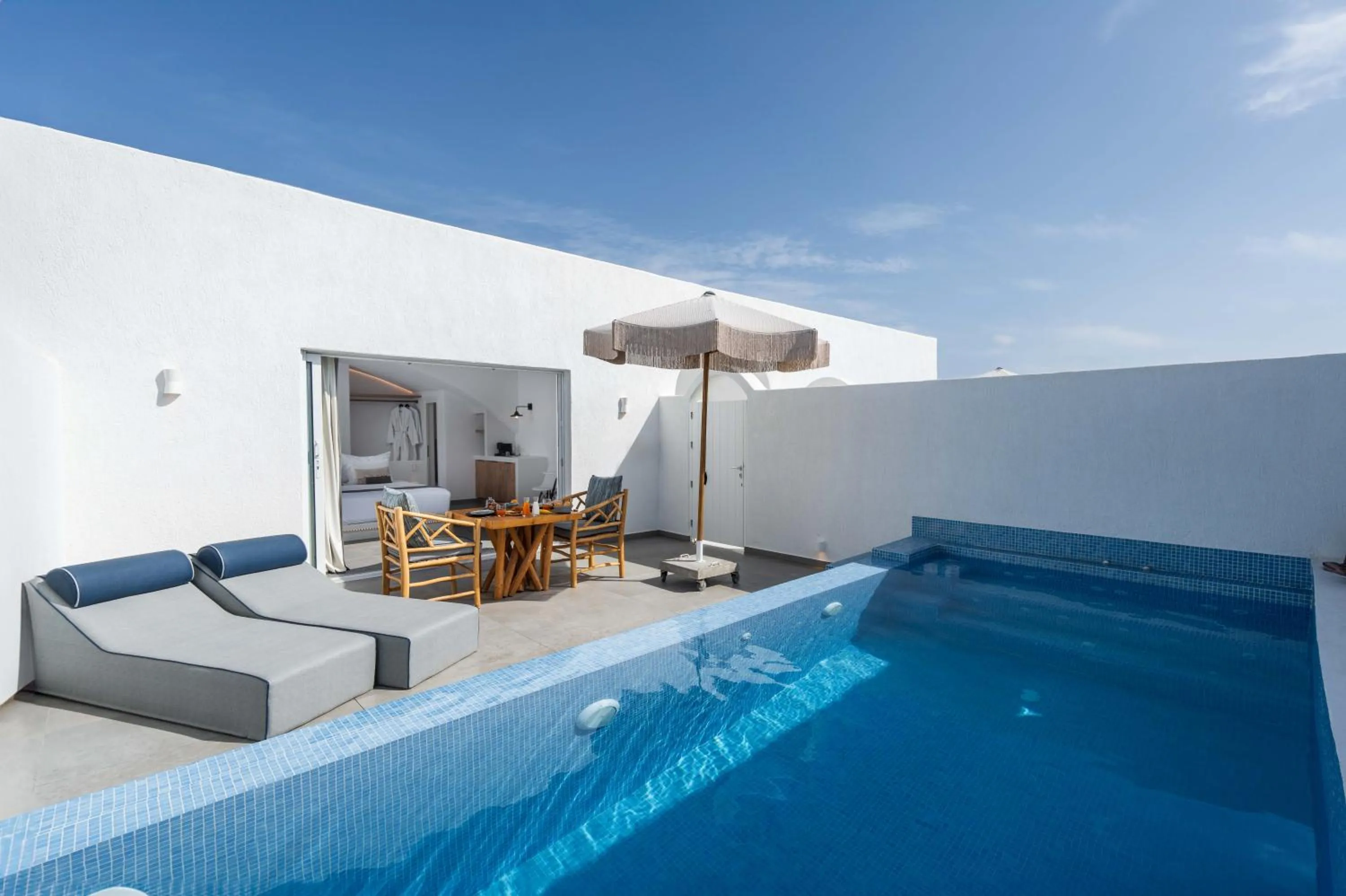 Pool view in Aegean Melody Suites & Villas