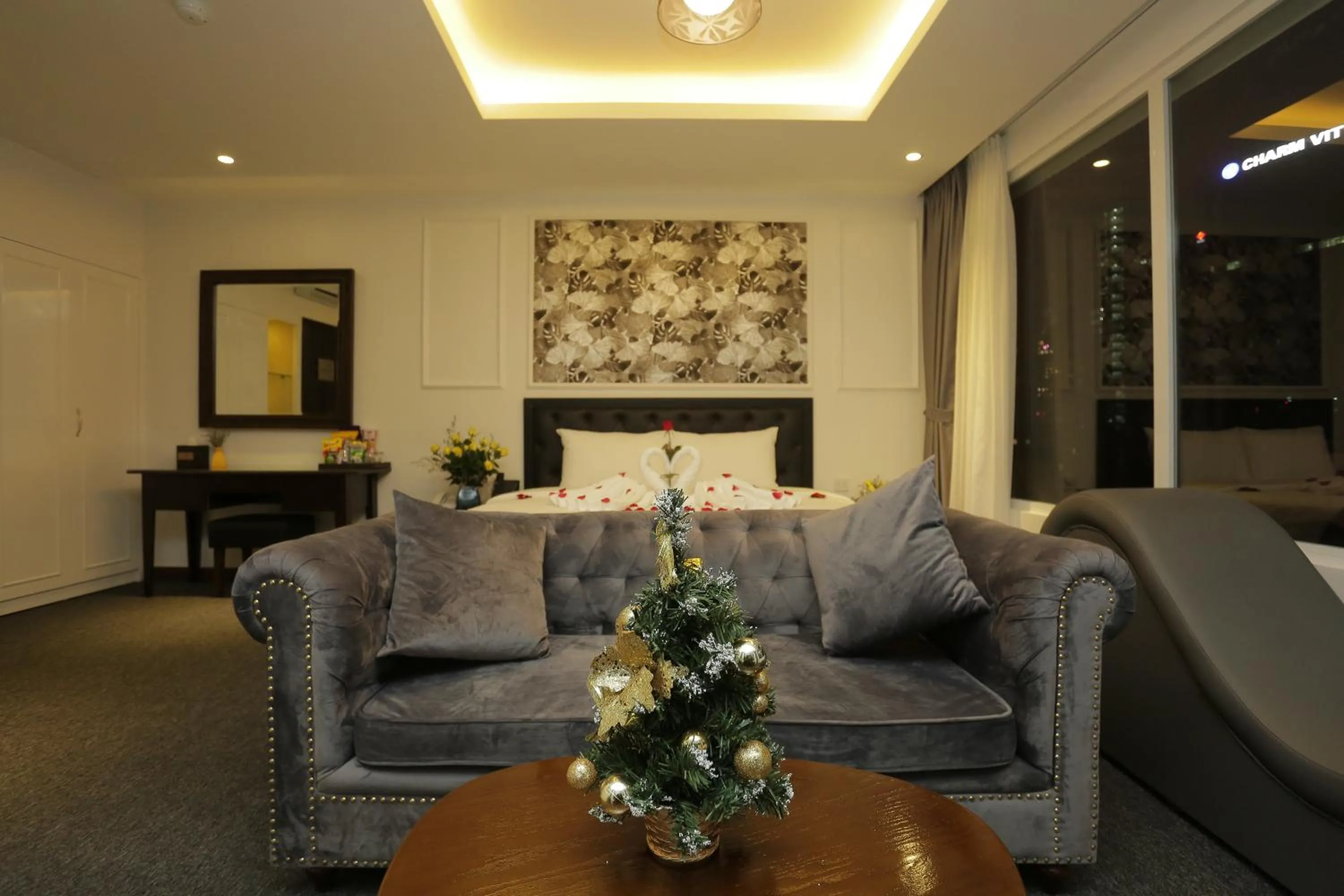 Communal lounge/ TV room in Adeline Hotel Hanoi