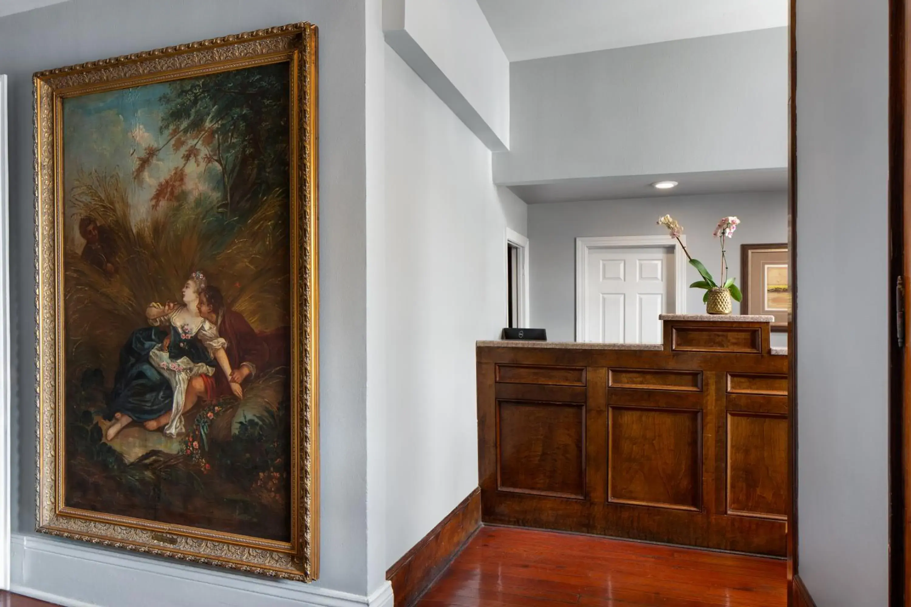 Lobby or reception in New Orleans Courtyard Hotel by the French Quarter Lobby or reception in New Orleans Courtyard Hotel by the French Quarter