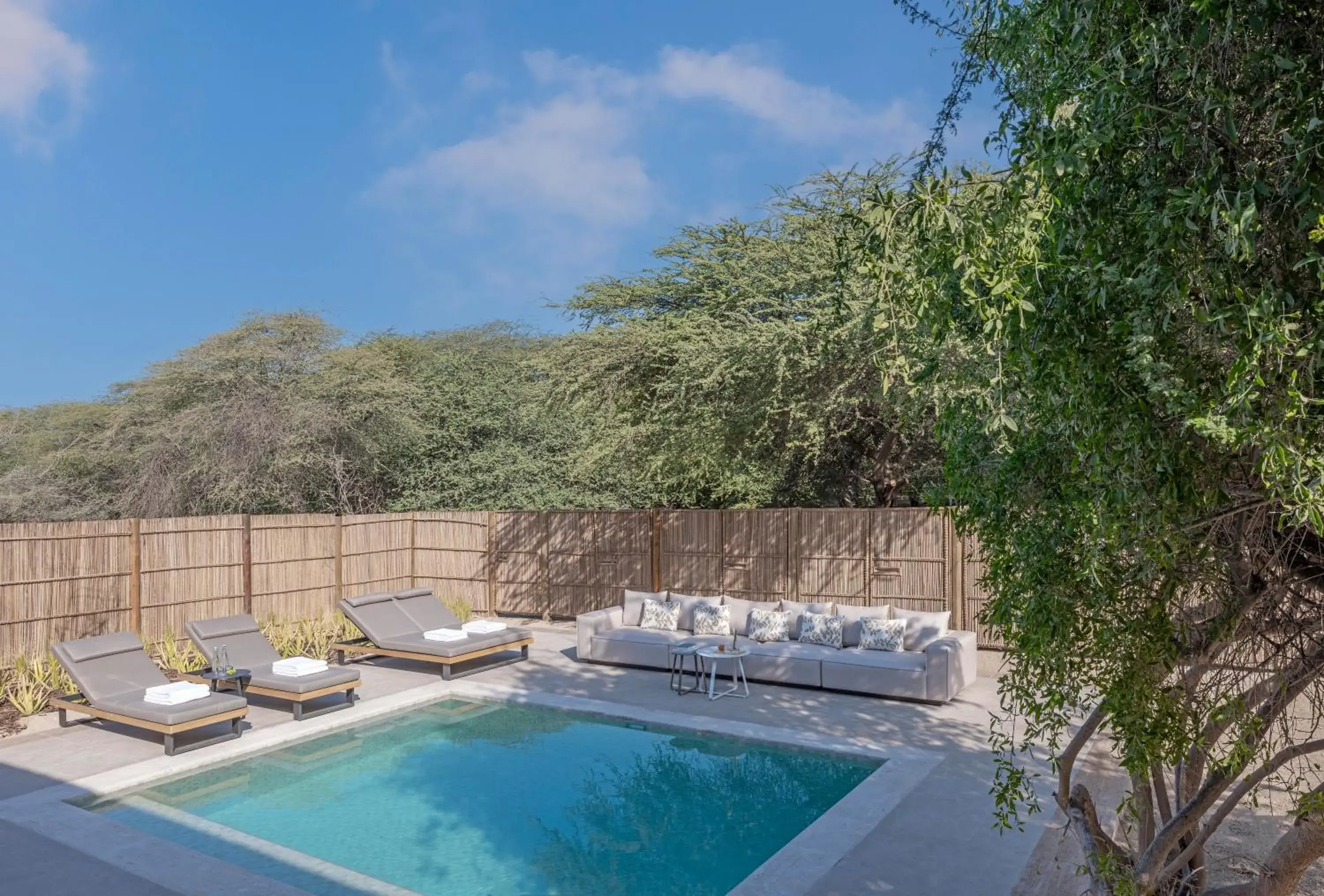 Pool view in Anantara Sir Bani Yas Island Al Sahel Villas Pool view in Anantara Sir Bani Yas Island Al Sahel Villas
