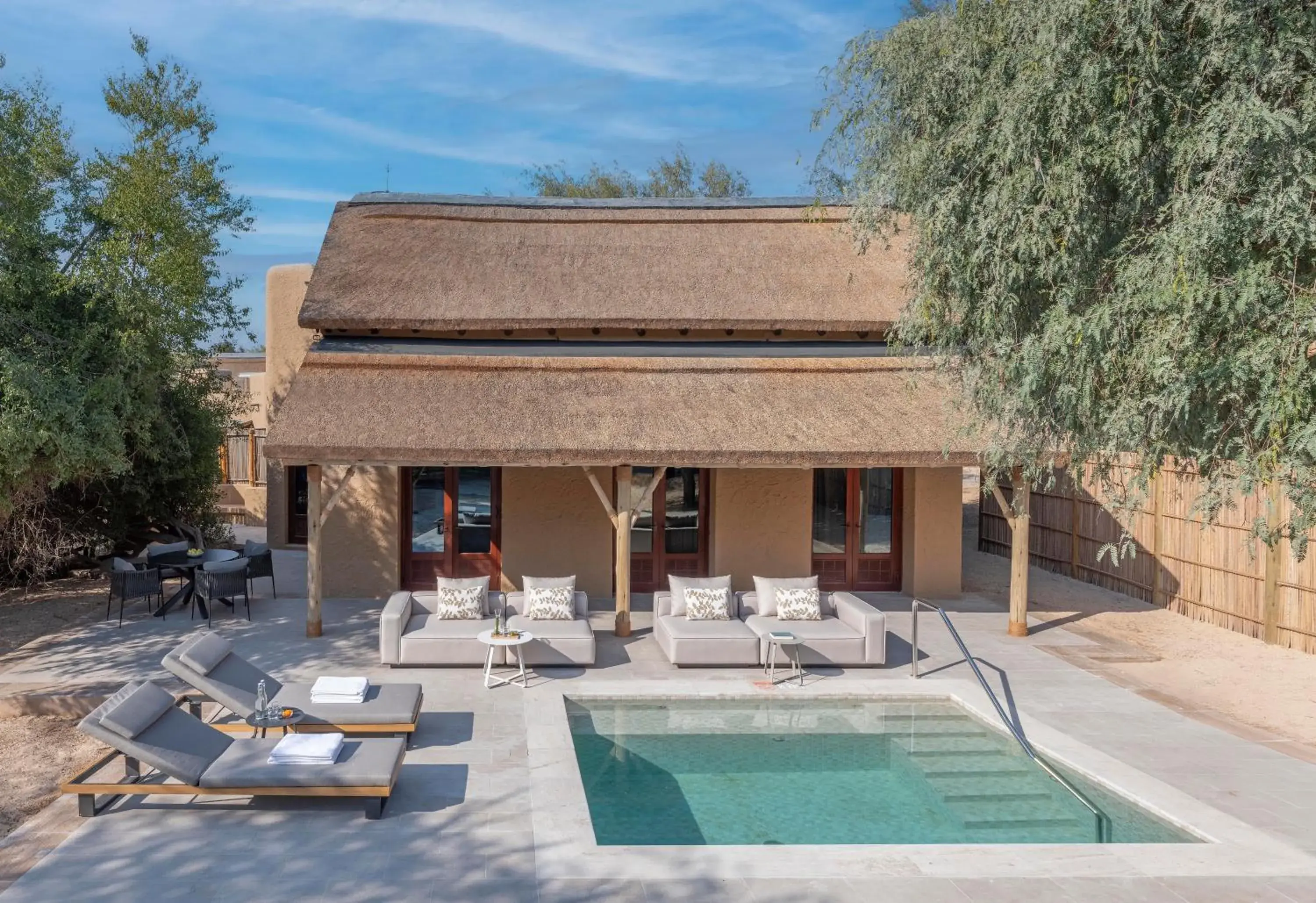 Pool view in Anantara Sir Bani Yas Island Al Sahel Villas Pool view in Anantara Sir Bani Yas Island Al Sahel Villas